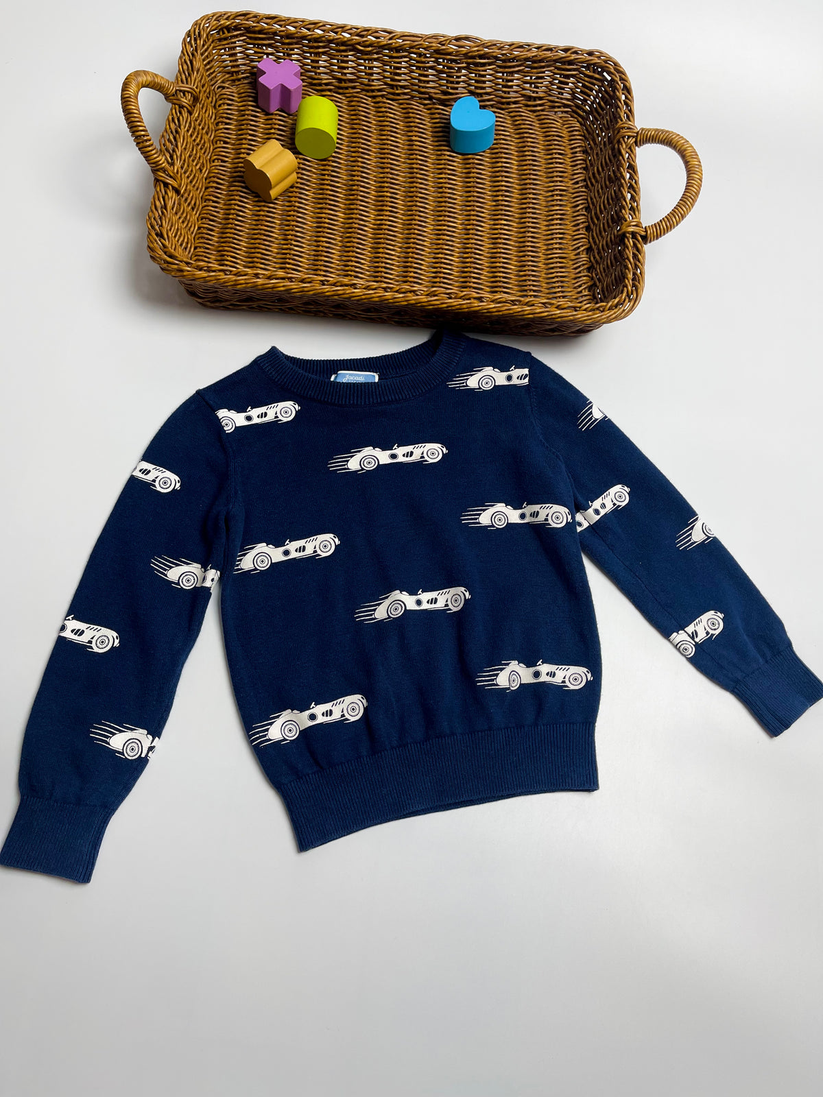 Jacadi Paris Navy Racing Car Sweater