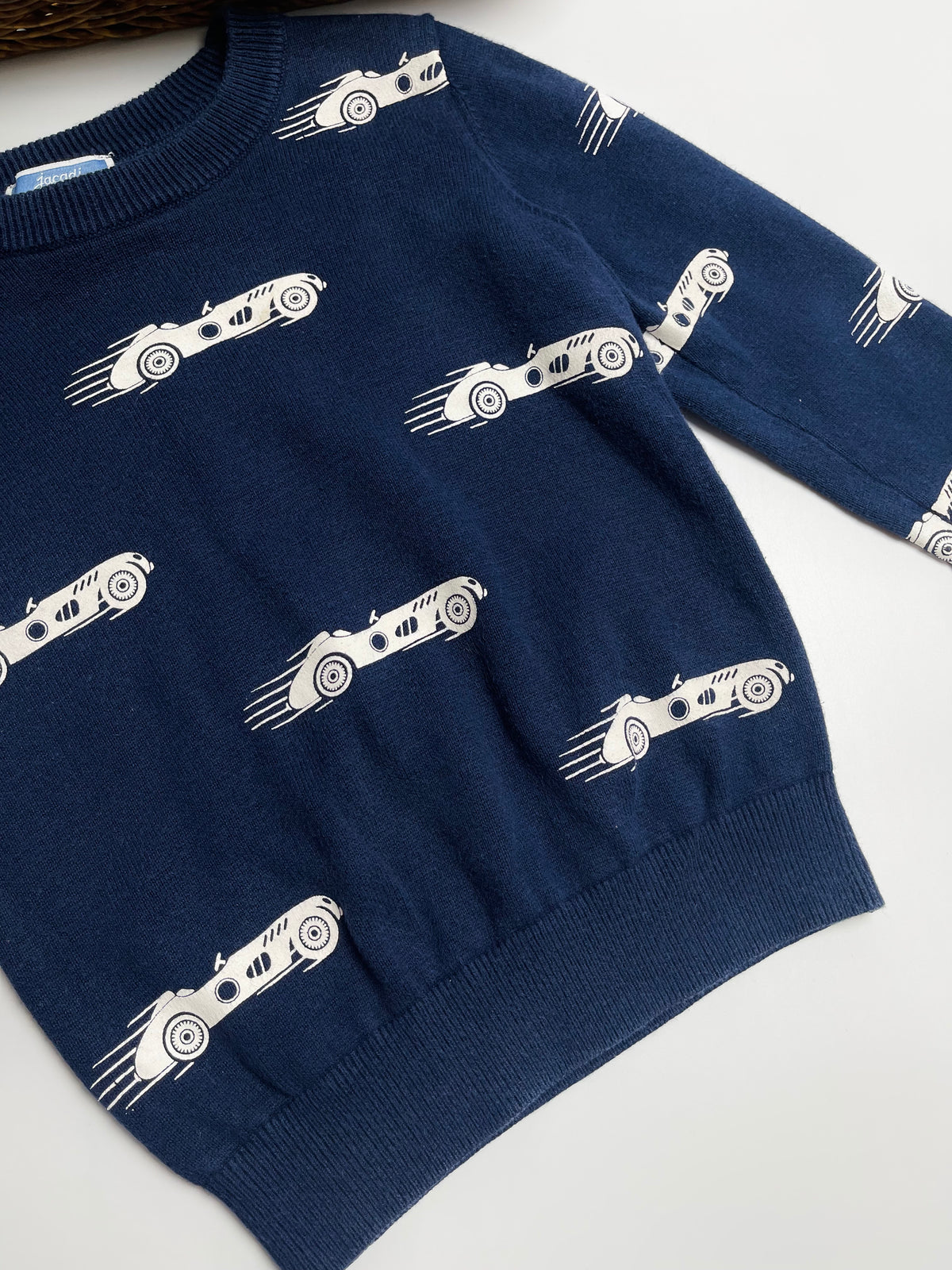 Jacadi Paris Navy Racing Car Sweater