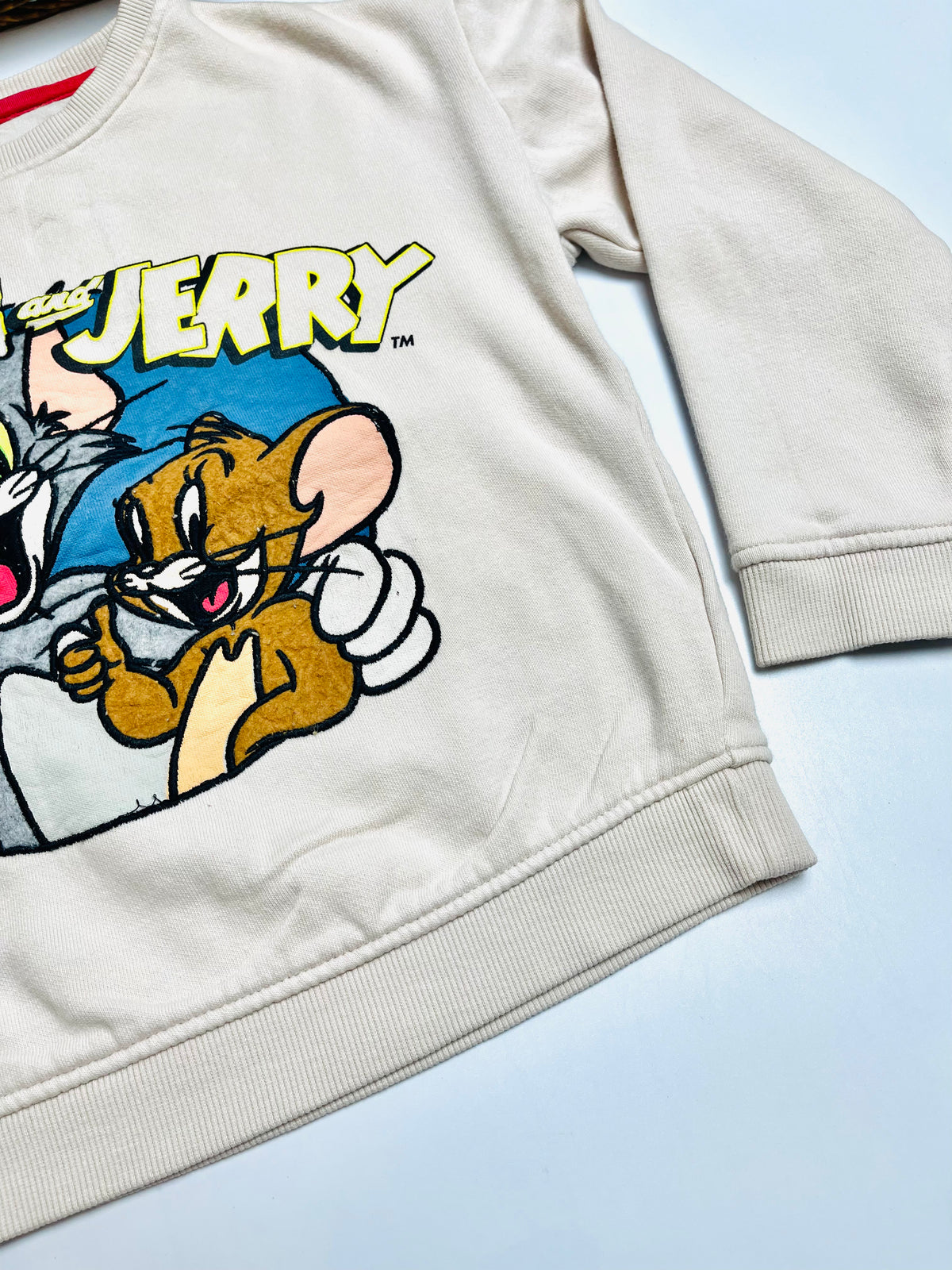 M&S Tom & Jerry Graphic Sweatshirt – Cream