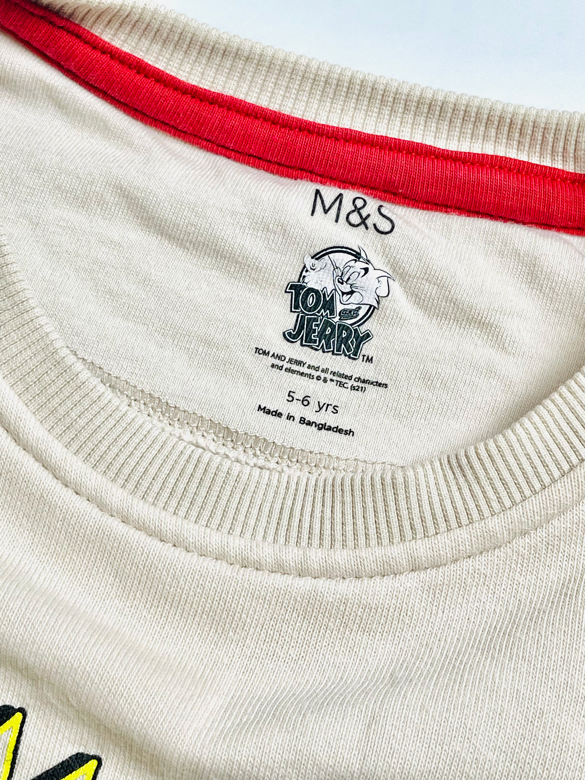 M&S Tom & Jerry Graphic Sweatshirt – Cream