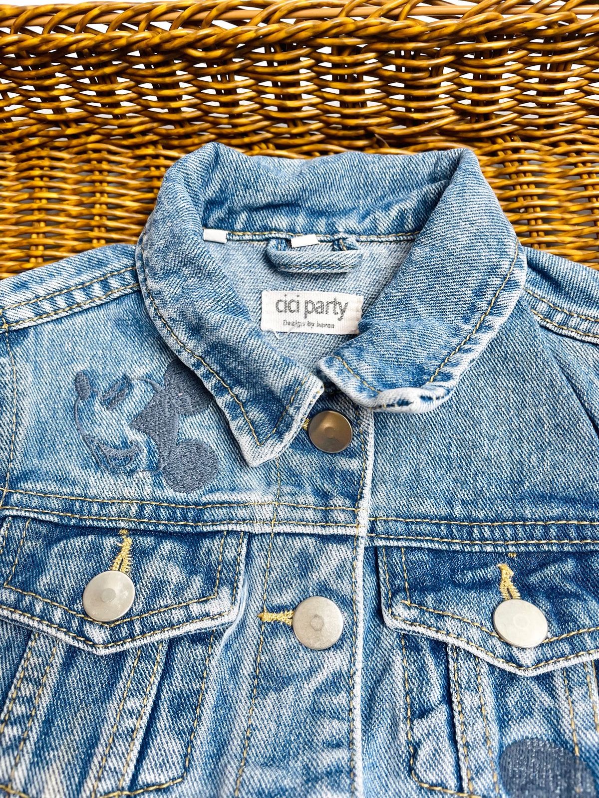 Cici Party Mickey Mouse Denim Jacket