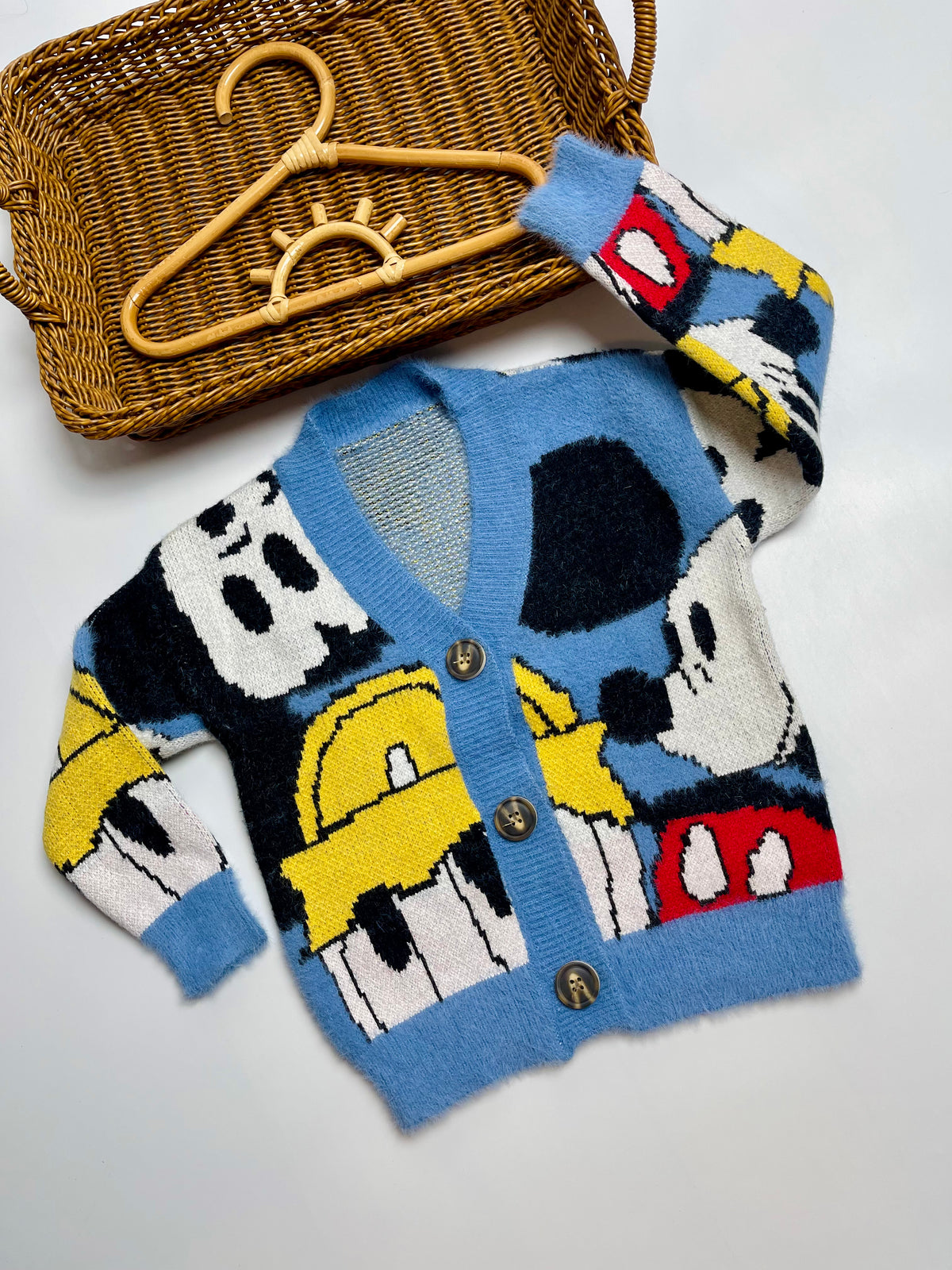 Mickey Mouse Character Knit Cardigan