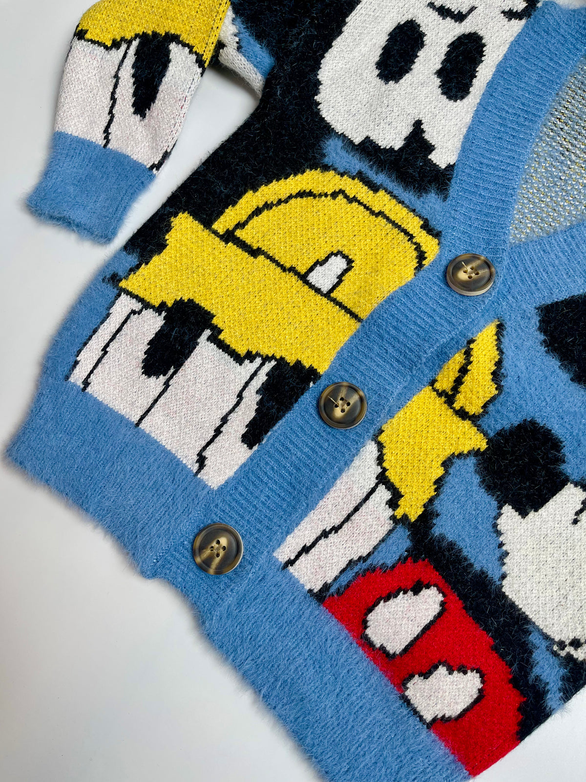 Mickey Mouse Character Knit Cardigan