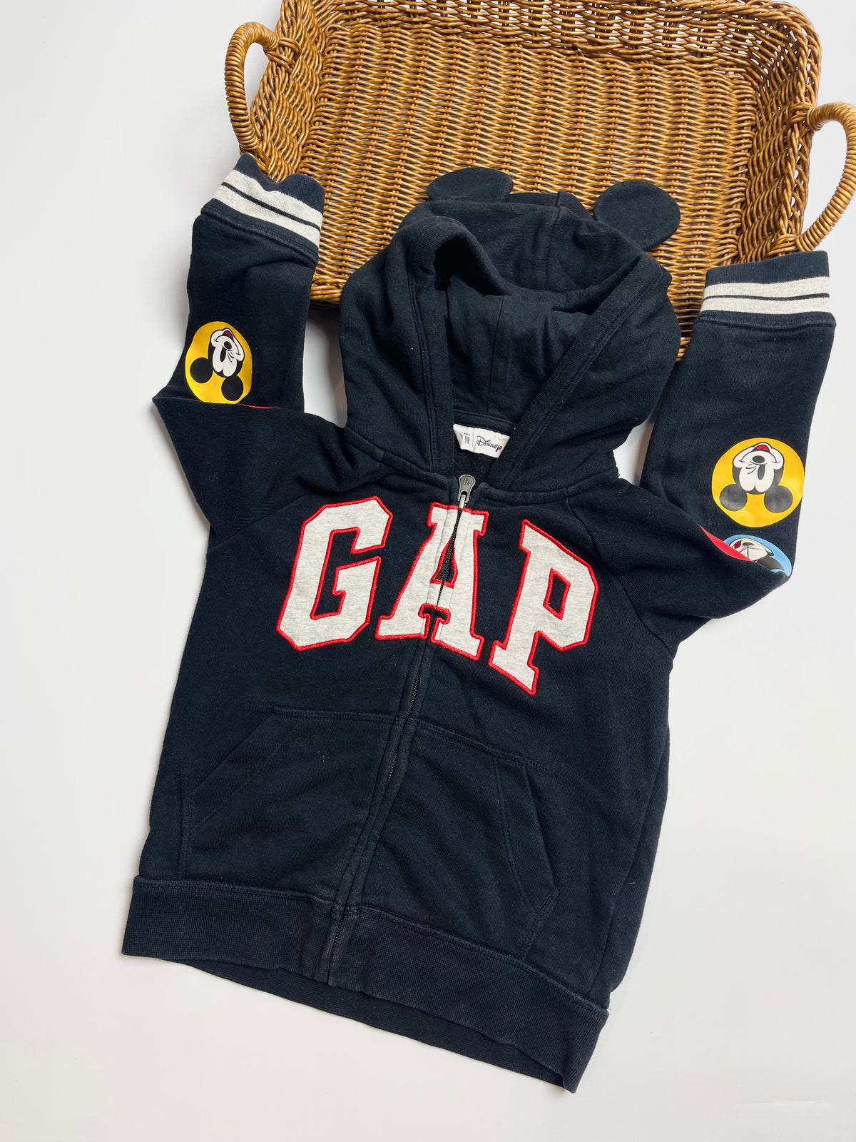 GAP x Disney Mickey Mouse Navy Zip-Up Hoodie | Kids