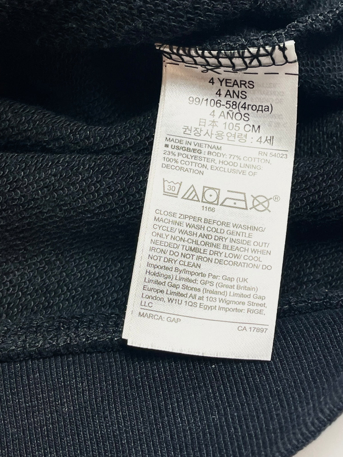 GAP x Disney Mickey Mouse Navy Zip-Up Hoodie | Kids