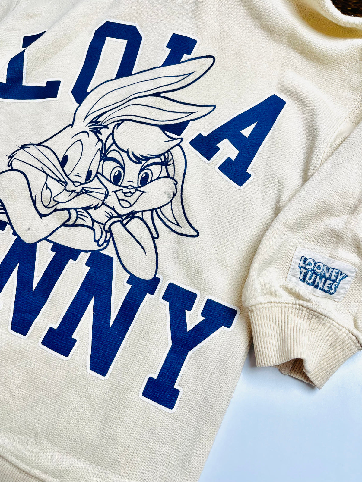 Looney Tunes Lola & Bugs Bunny Hoodie – Cream