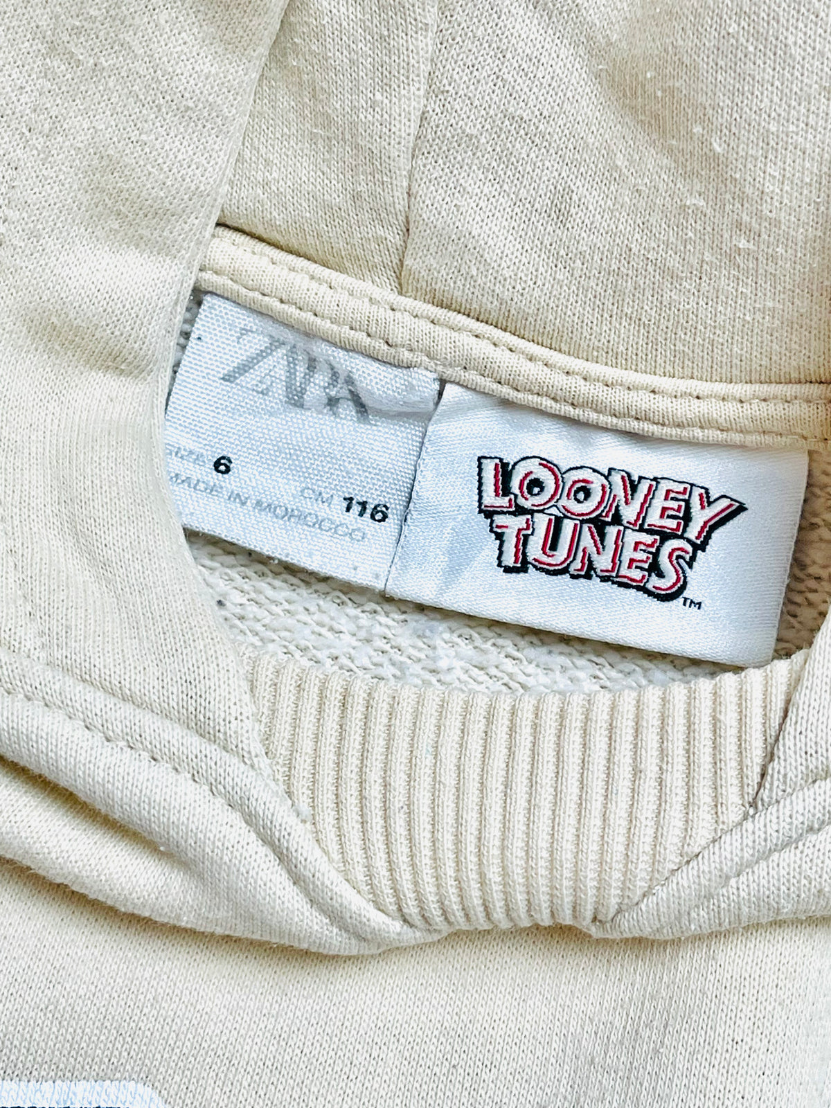 Looney Tunes Lola & Bugs Bunny Hoodie – Cream