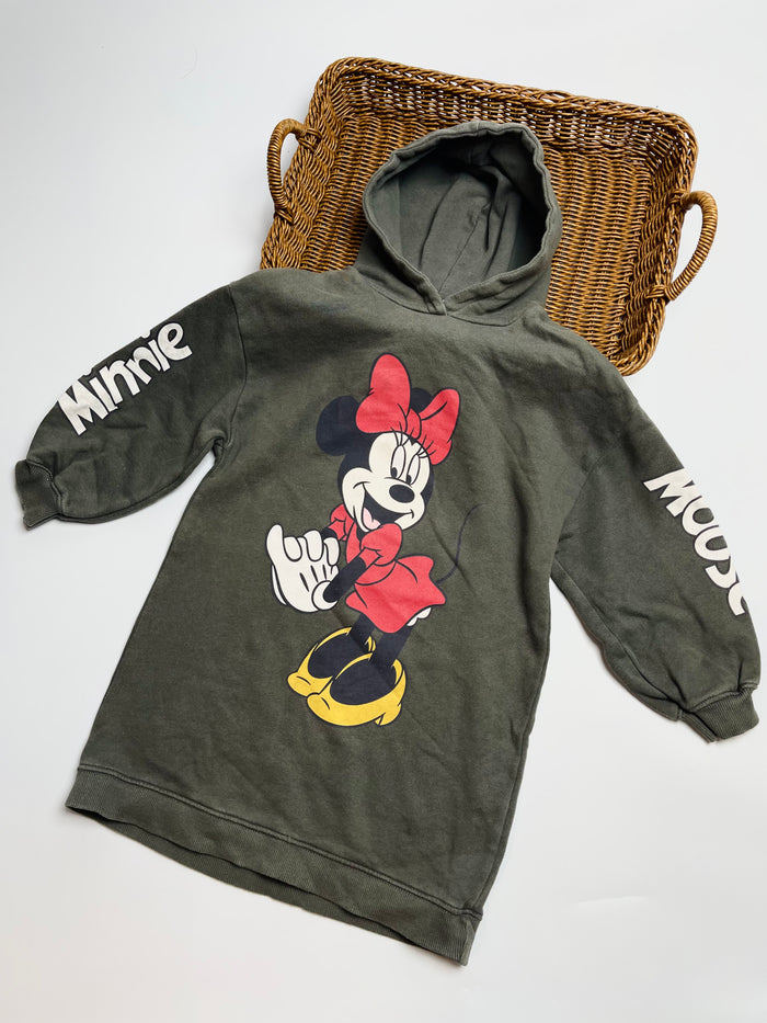 ZARA x Disney Minnie Mouse Olive Green Oversized Hoodie | Kids