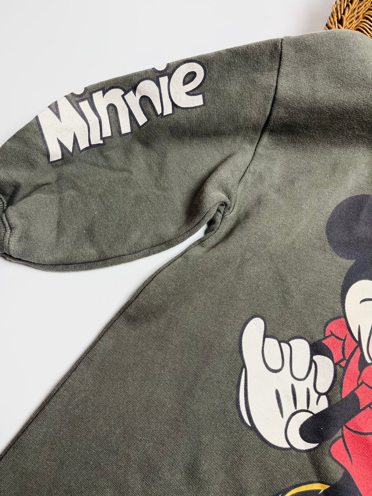 ZARA x Disney Minnie Mouse Olive Green Oversized Hoodie | Kids