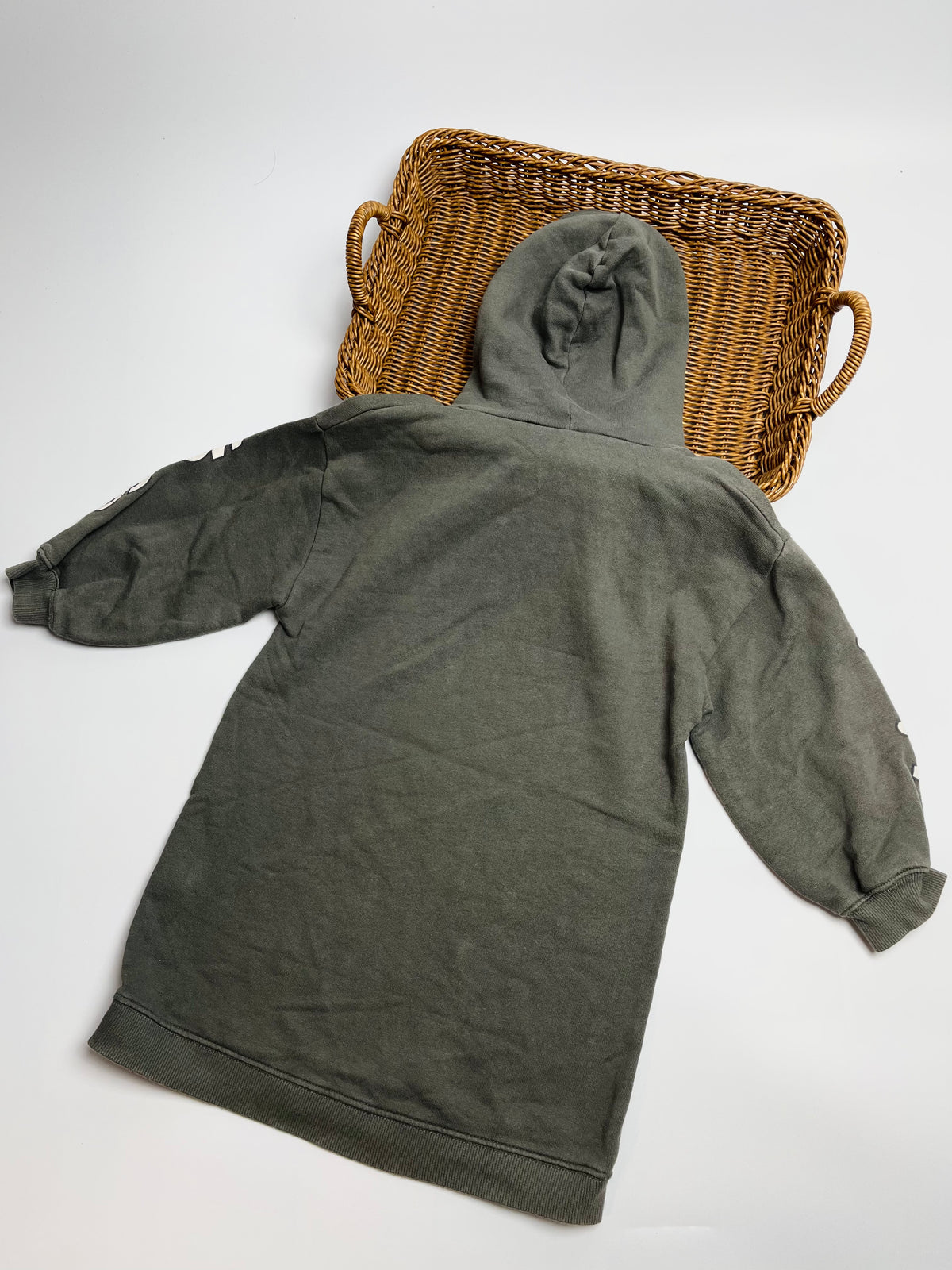 ZARA x Disney Minnie Mouse Olive Green Oversized Hoodie | Kids