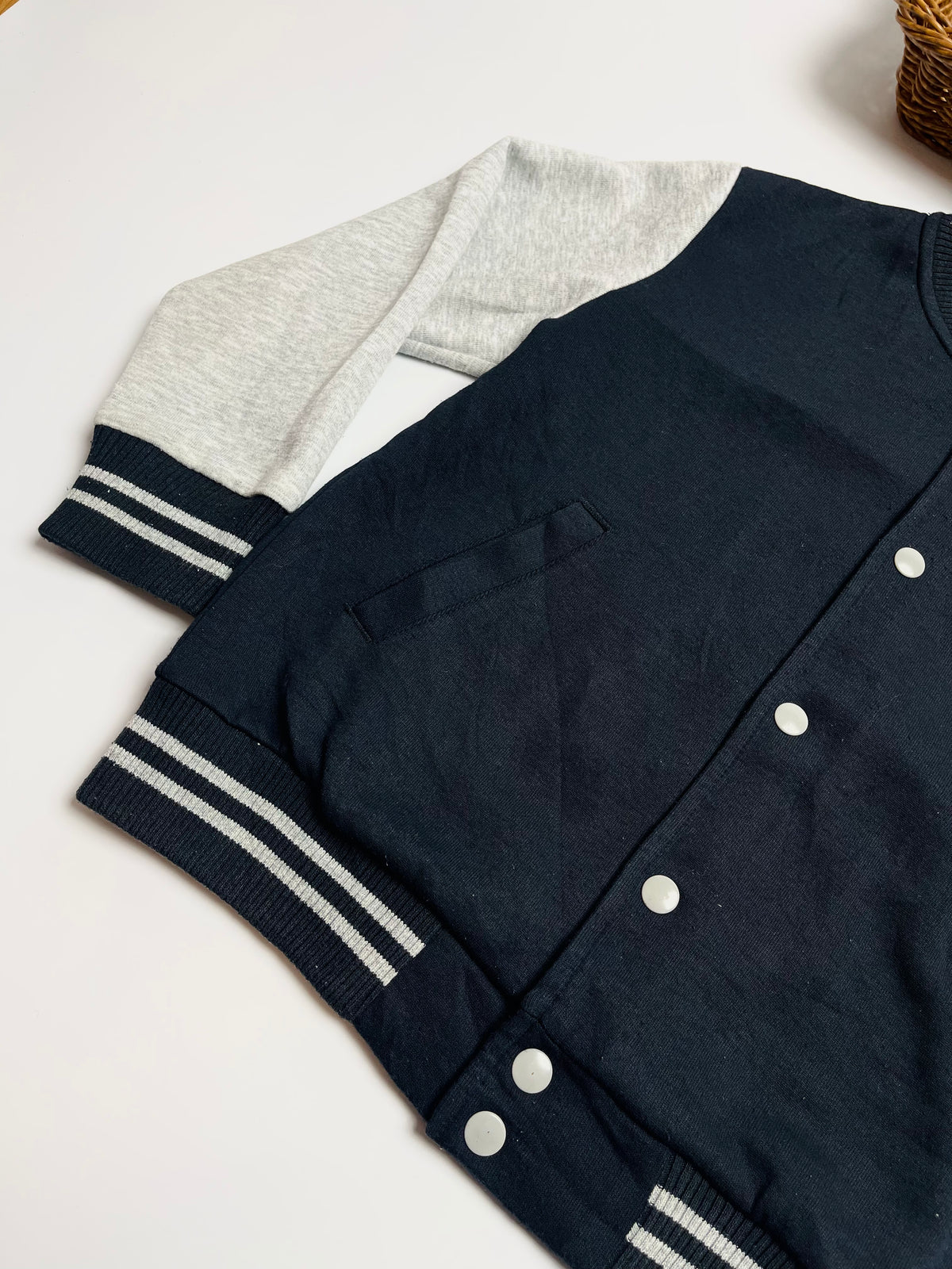 UNIQLO x Disney Mickey Mouse Navy & Grey Varsity Jacket | Kids
