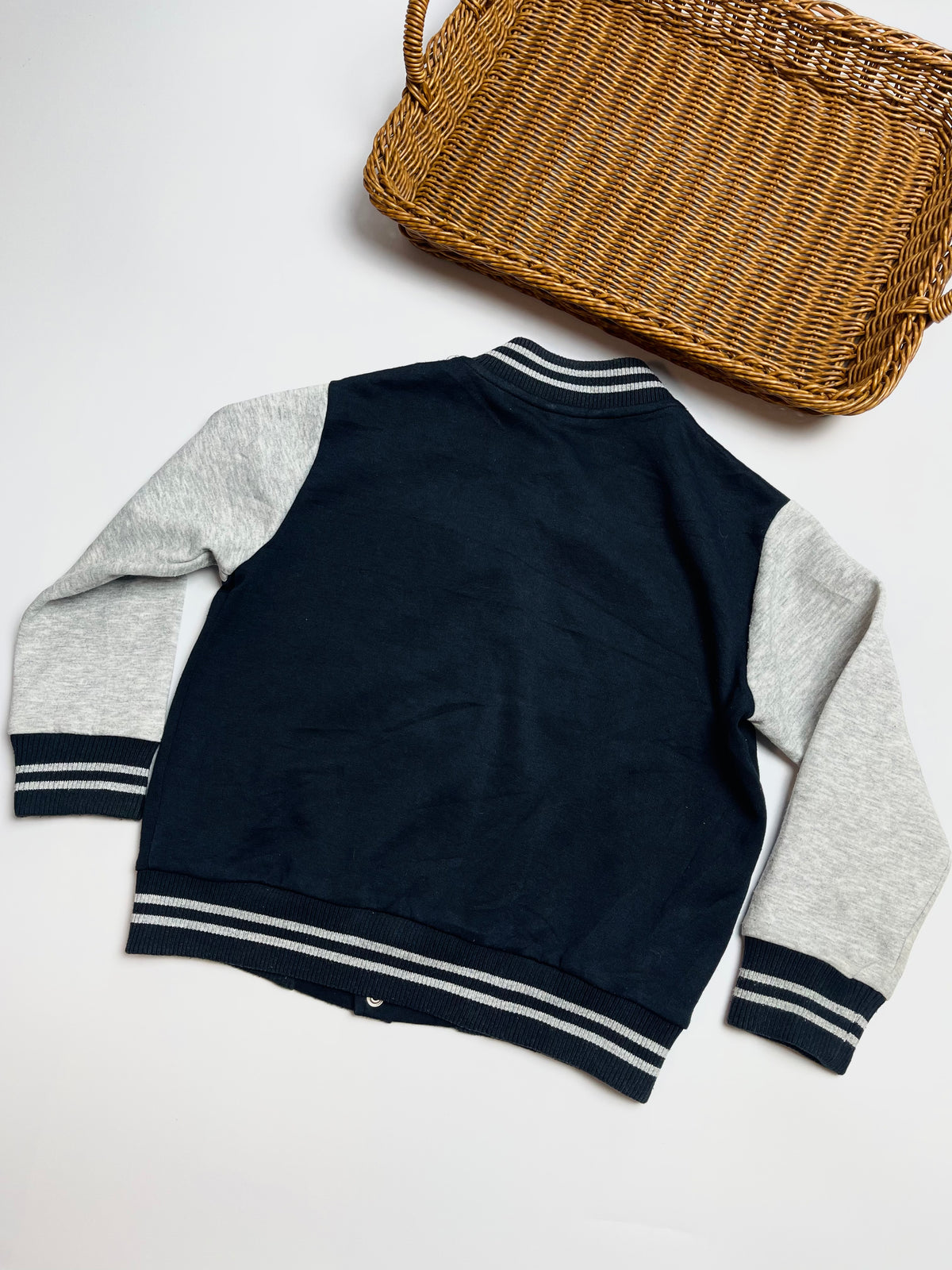 UNIQLO x Disney Mickey Mouse Navy & Grey Varsity Jacket | Kids