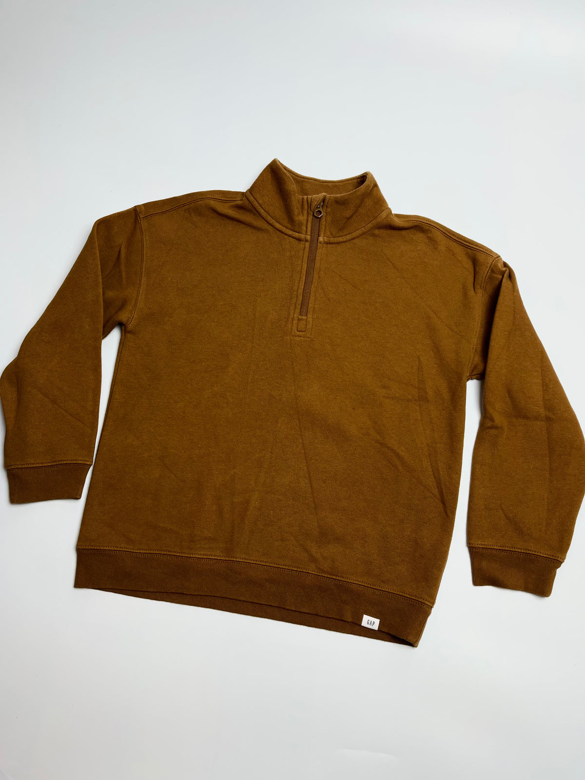 GAP Kids Mustard Brown Quarter-Zip Sweatshirt
