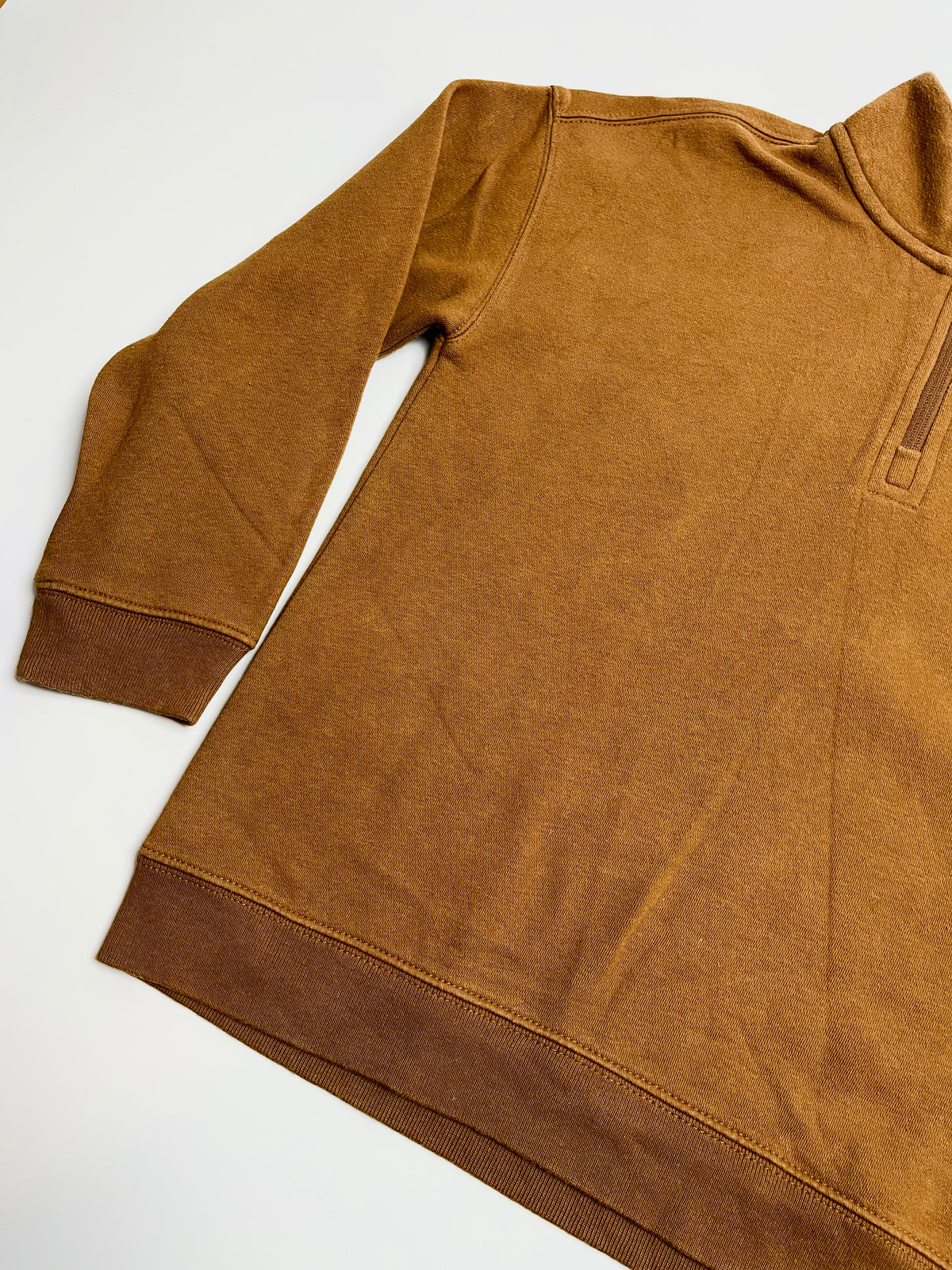 GAP Kids Mustard Brown Quarter-Zip Sweatshirt