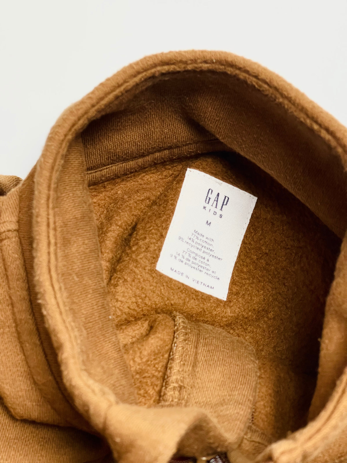 GAP Kids Mustard Brown Quarter-Zip Sweatshirt