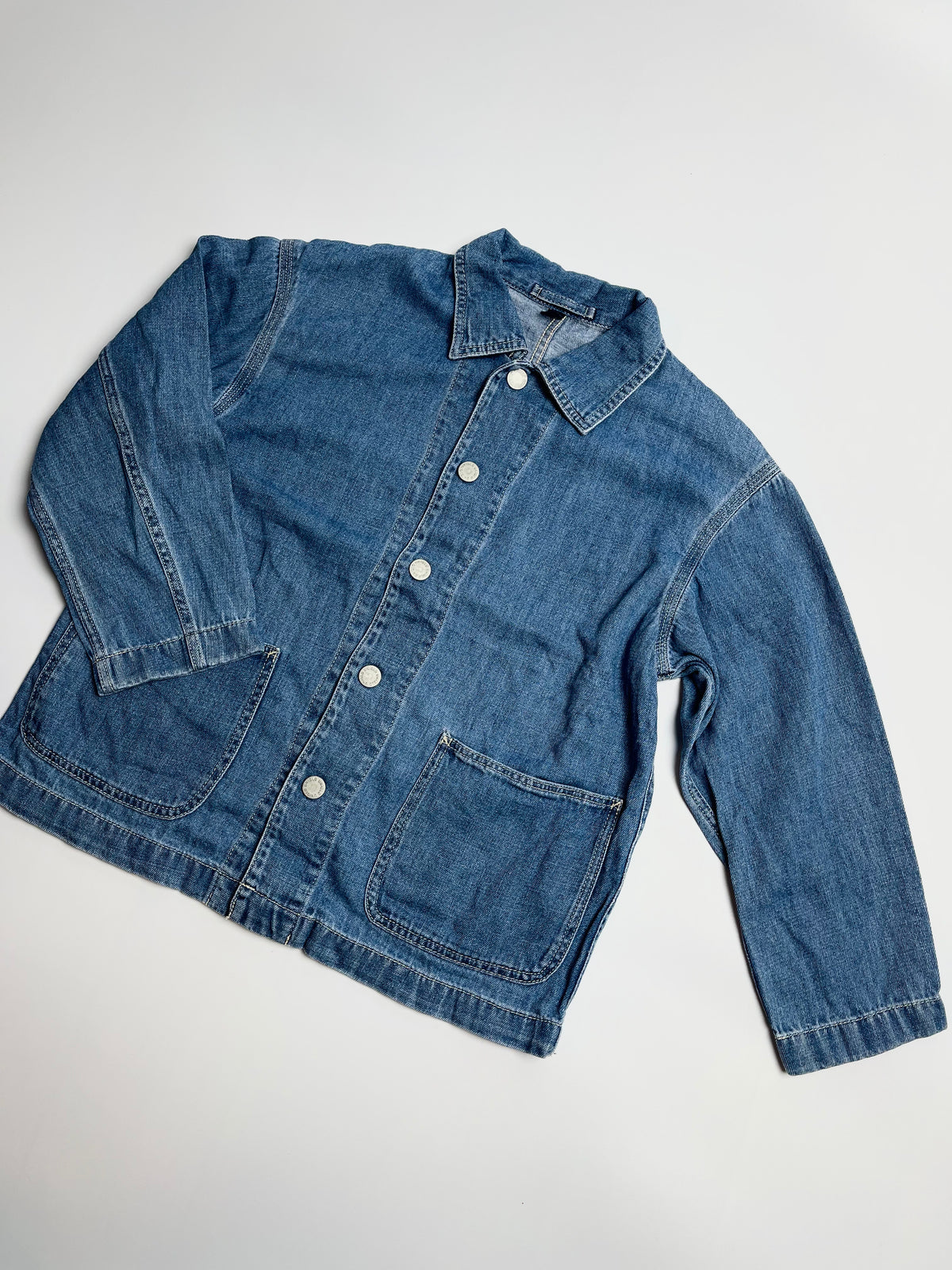 Uniqlo Kids Classic Blue Denim Utility Jacket