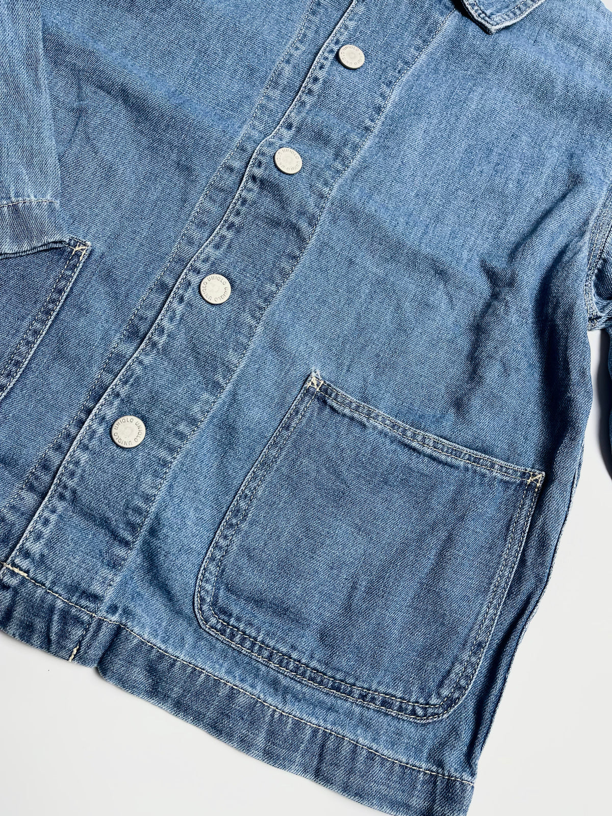 Uniqlo Kids Classic Blue Denim Utility Jacket
