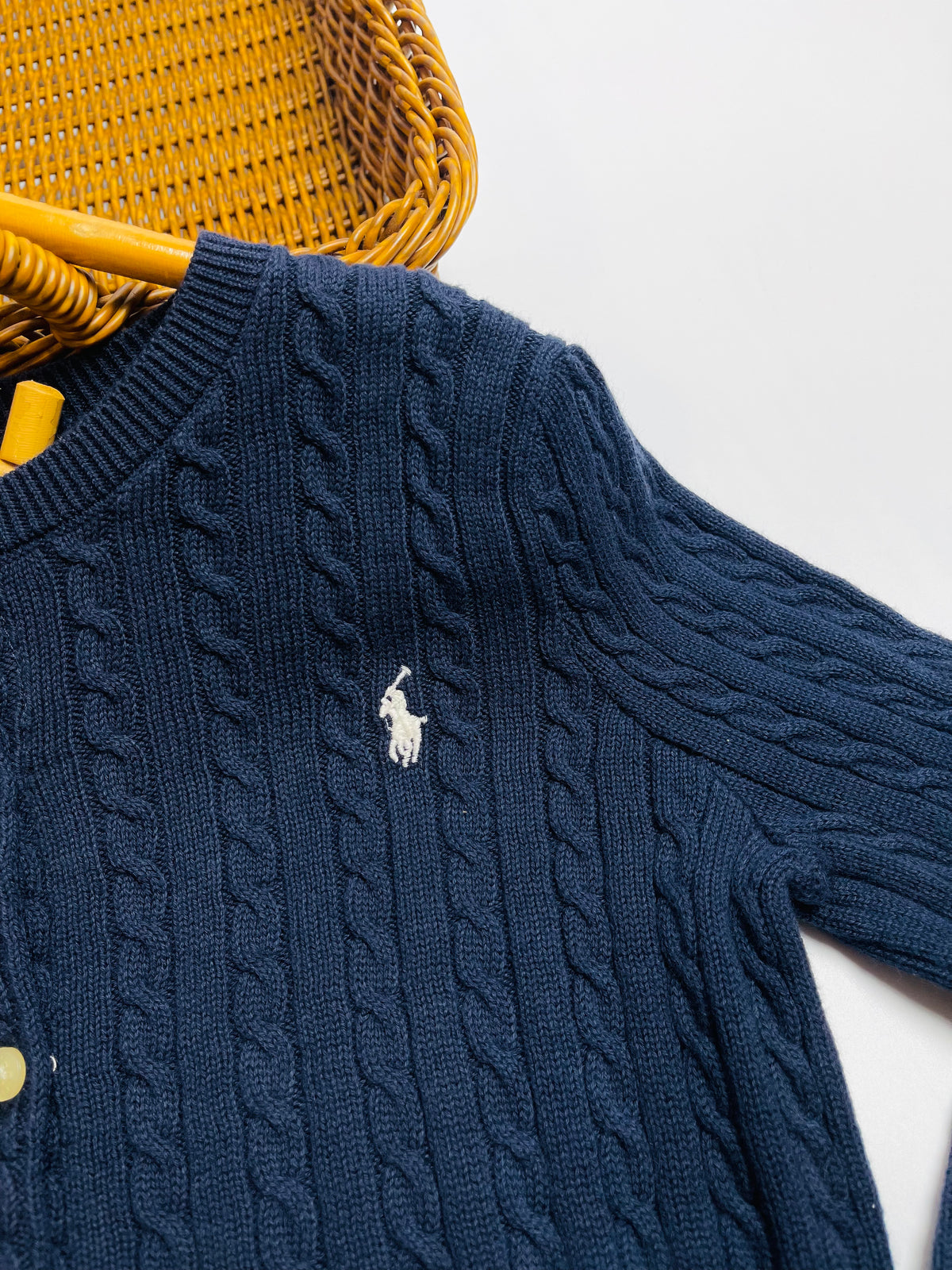Polo Ralph Lauren Cable-Knit Navy Cardigan