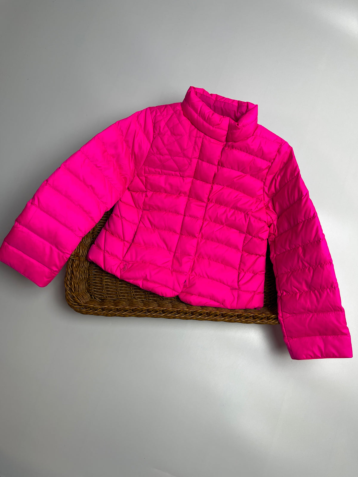 Ralph Lauren Bright Pink Quilted Puffer Jacket