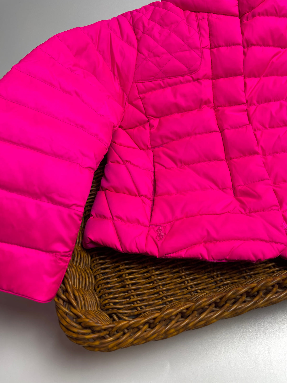 Ralph Lauren Bright Pink Quilted Puffer Jacket