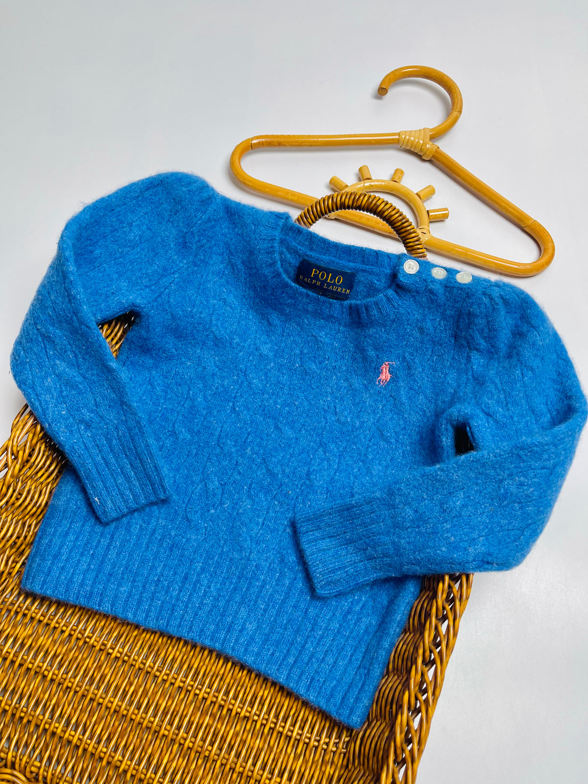 Polo Ralph Lauren Bright Blue Wool-Blend Sweater