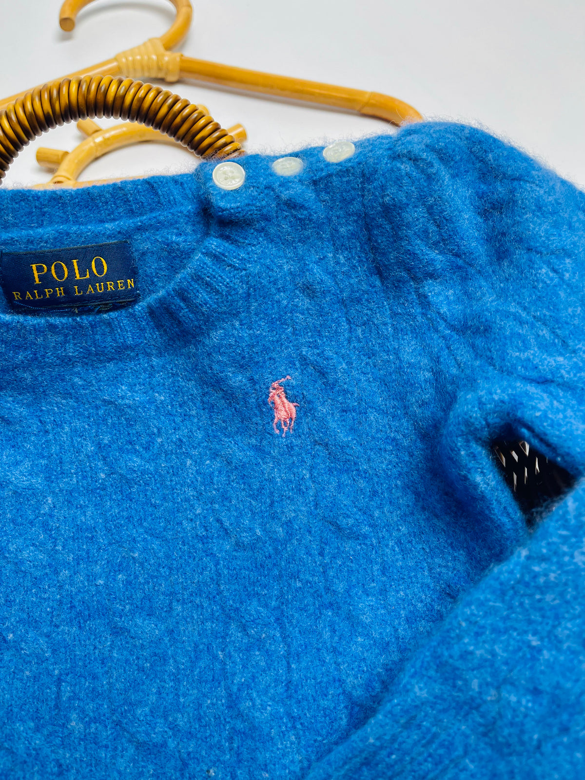 Polo Ralph Lauren Bright Blue Wool-Blend Sweater