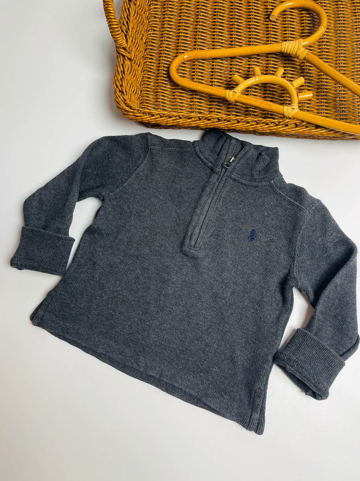 Polo Ralph Lauren Grey Quarter-Zip Pullover | Kids