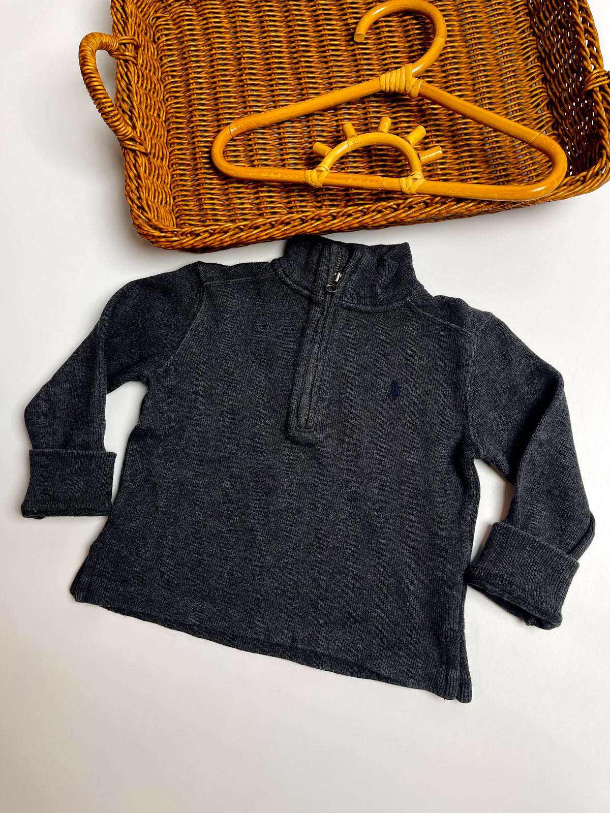 Polo Ralph Lauren Grey Quarter-Zip Pullover | Kids