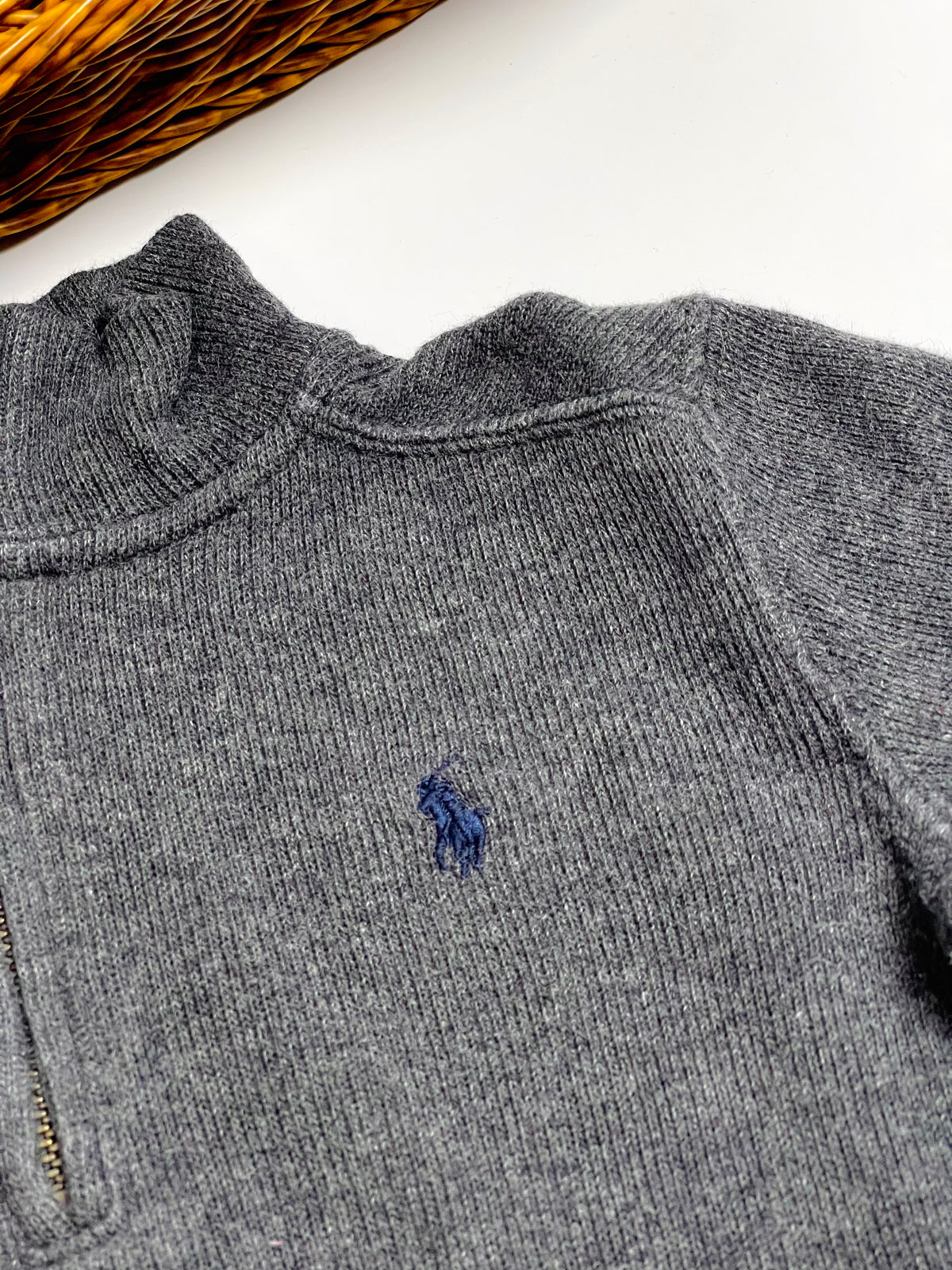 Polo Ralph Lauren Grey Quarter-Zip Pullover | Kids