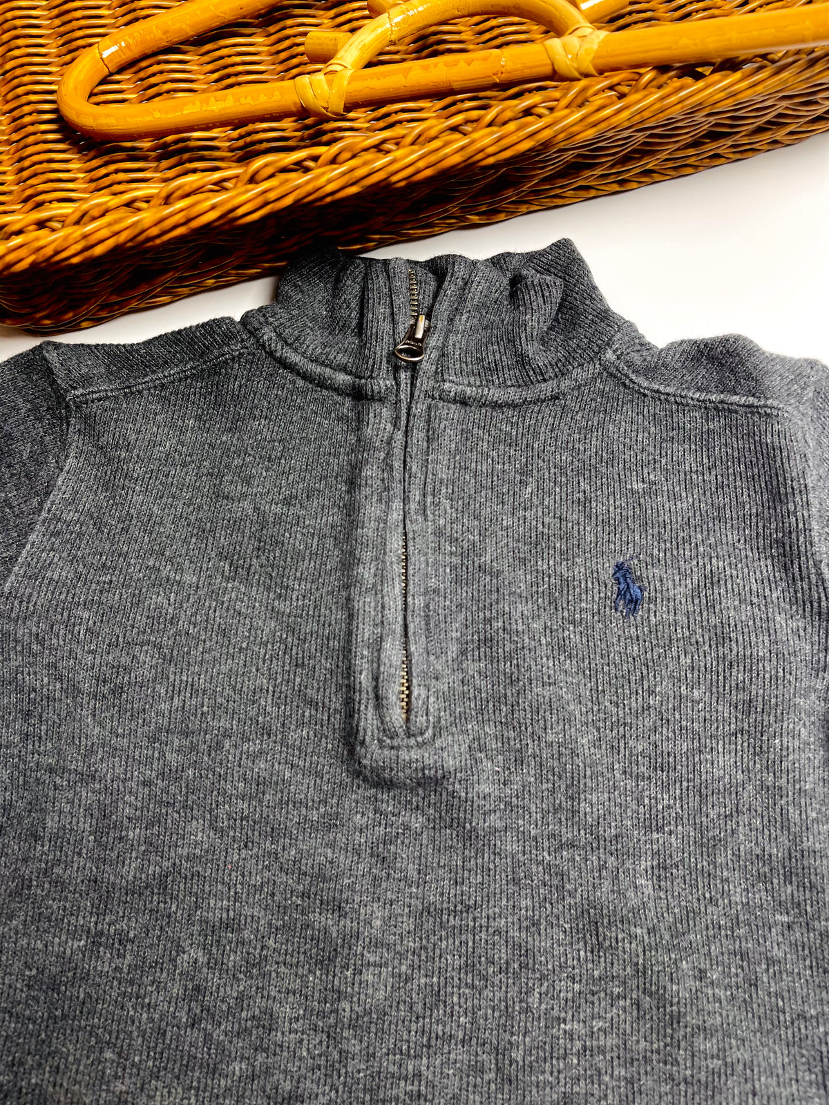 Polo Ralph Lauren Grey Quarter-Zip Pullover | Kids