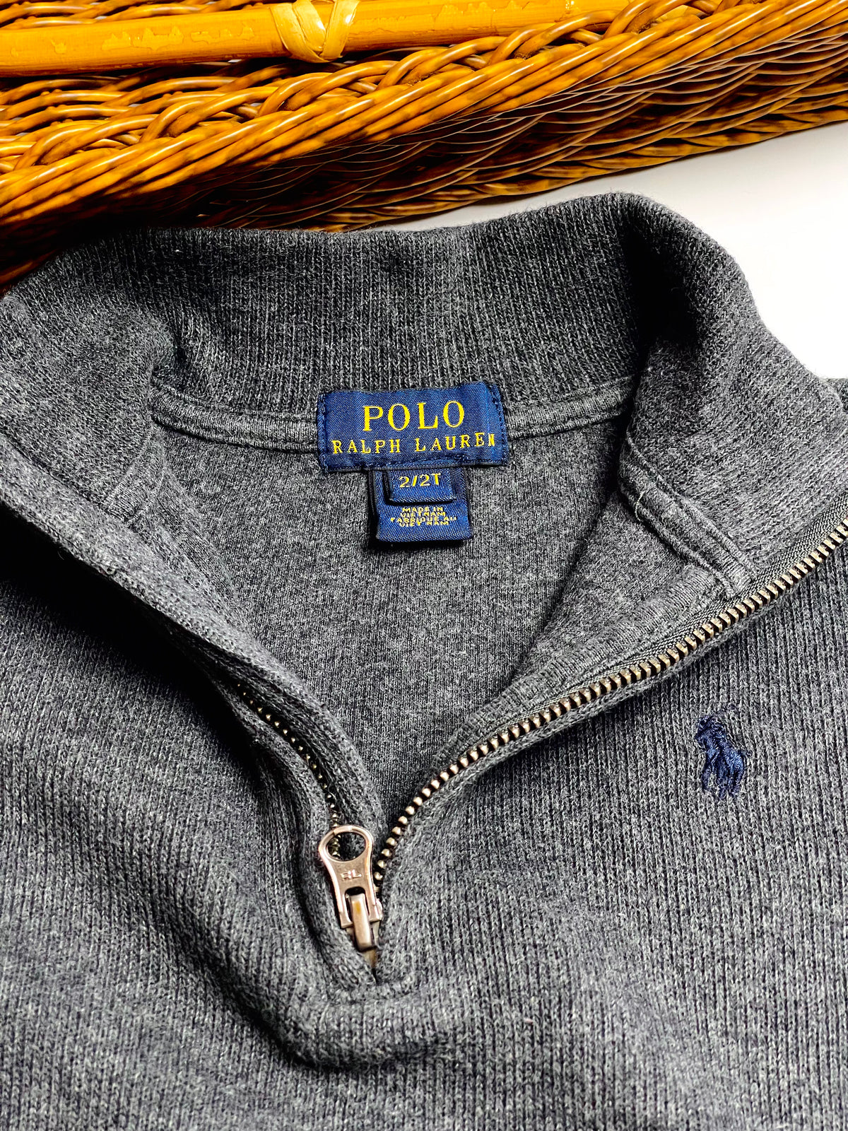 Polo Ralph Lauren Grey Quarter-Zip Pullover | Kids