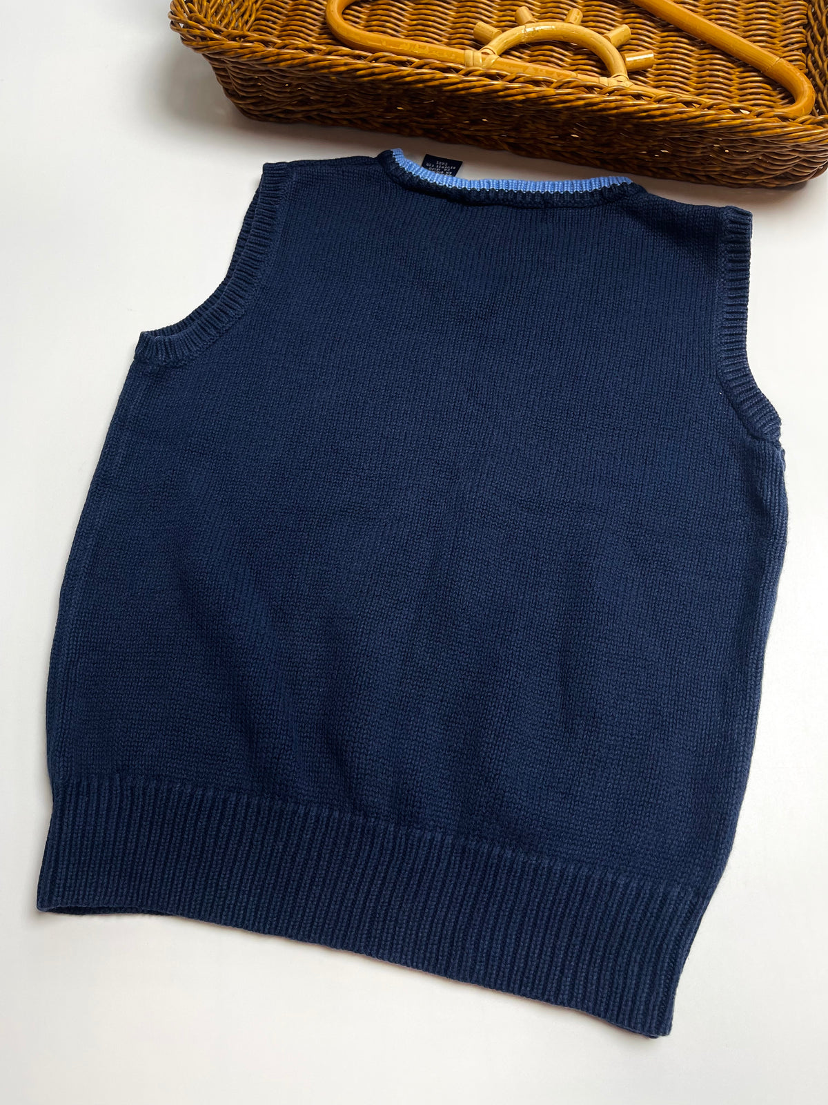 Ralph Lauren Navy V-Neck Knit Sweater Vest