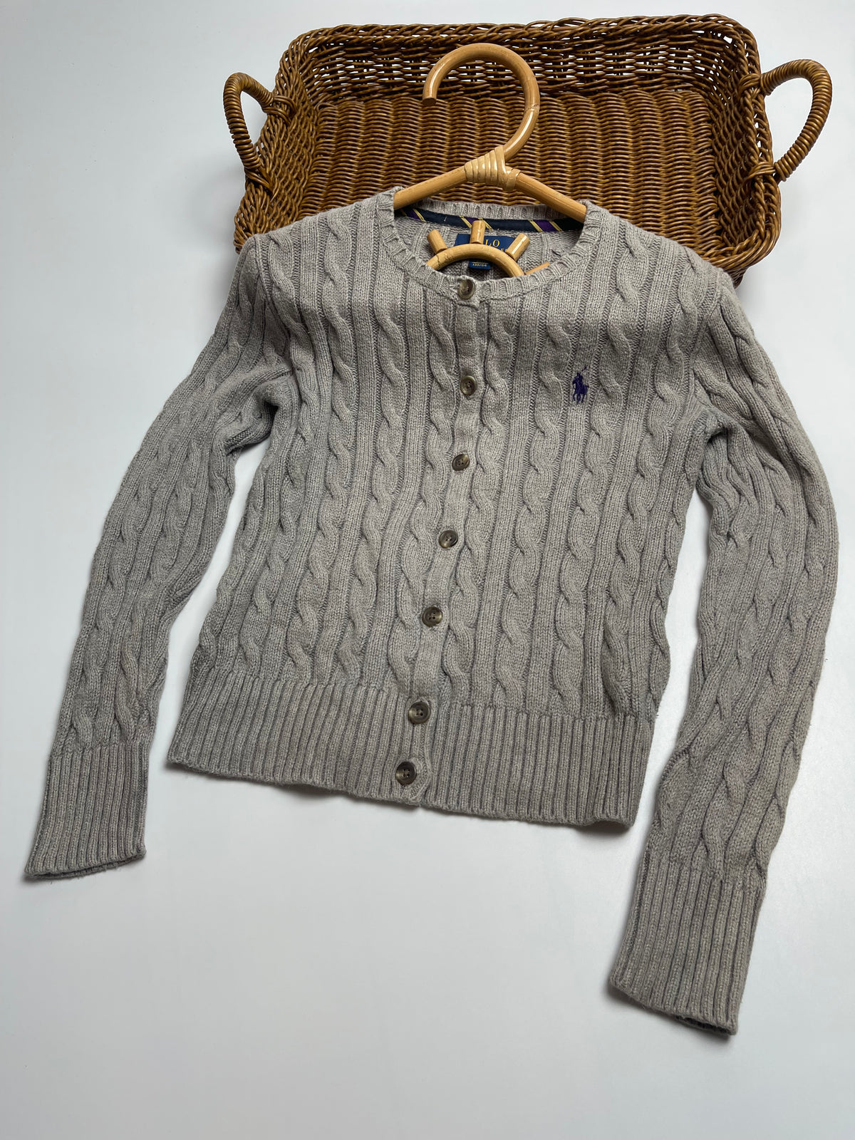 Polo Ralph Lauren Cable-Knit Cardigan — Oatmeal