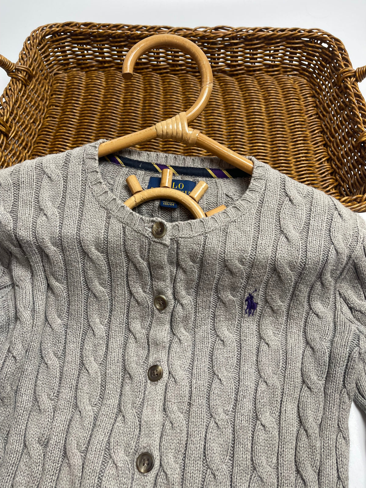 Polo Ralph Lauren Cable-Knit Cardigan — Oatmeal