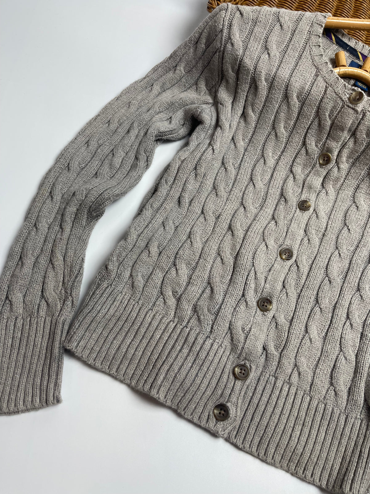 Polo Ralph Lauren Cable-Knit Cardigan — Oatmeal