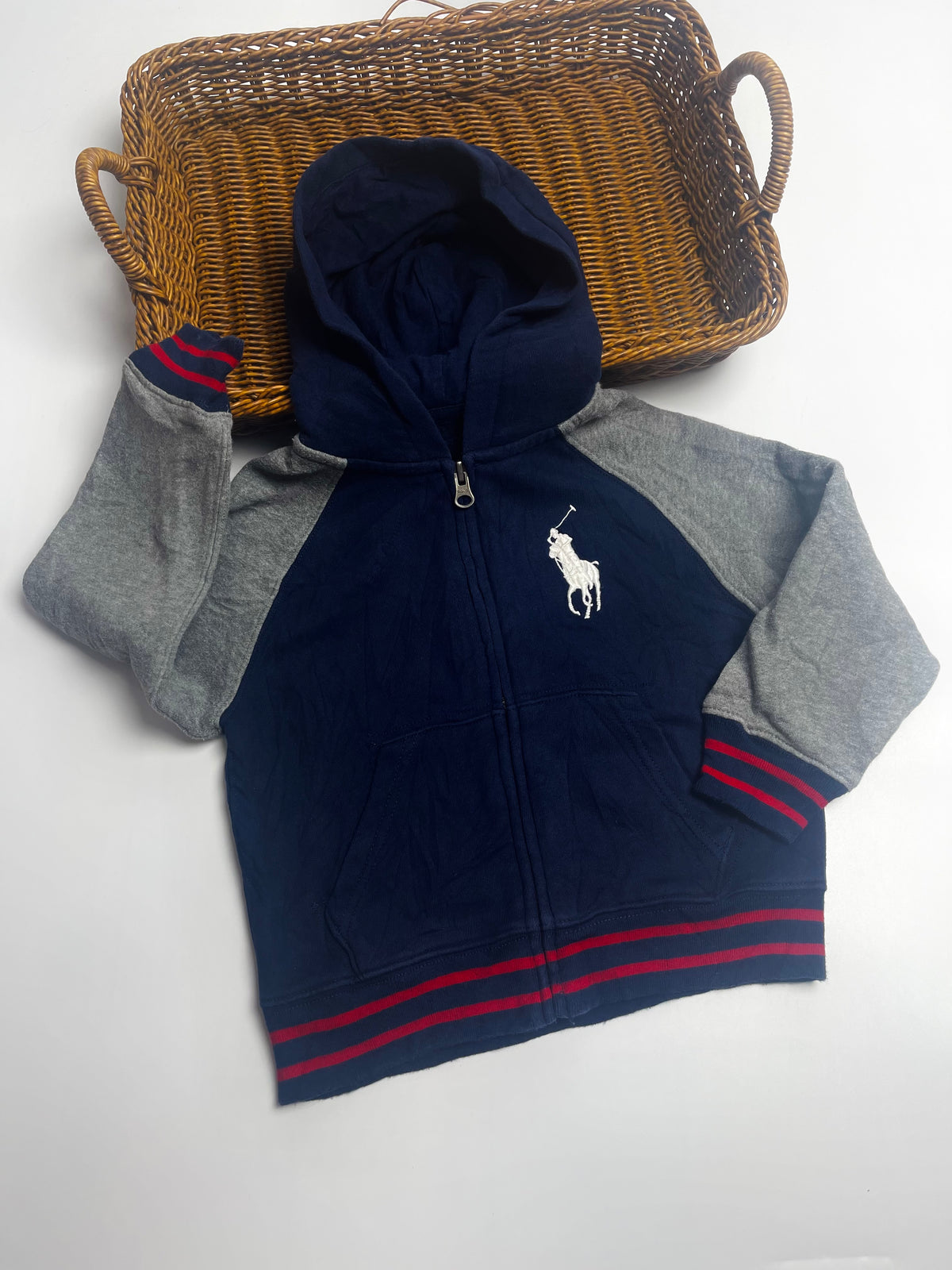 Polo Ralph Lauren Navy & Grey Hooded Jacket | Kids