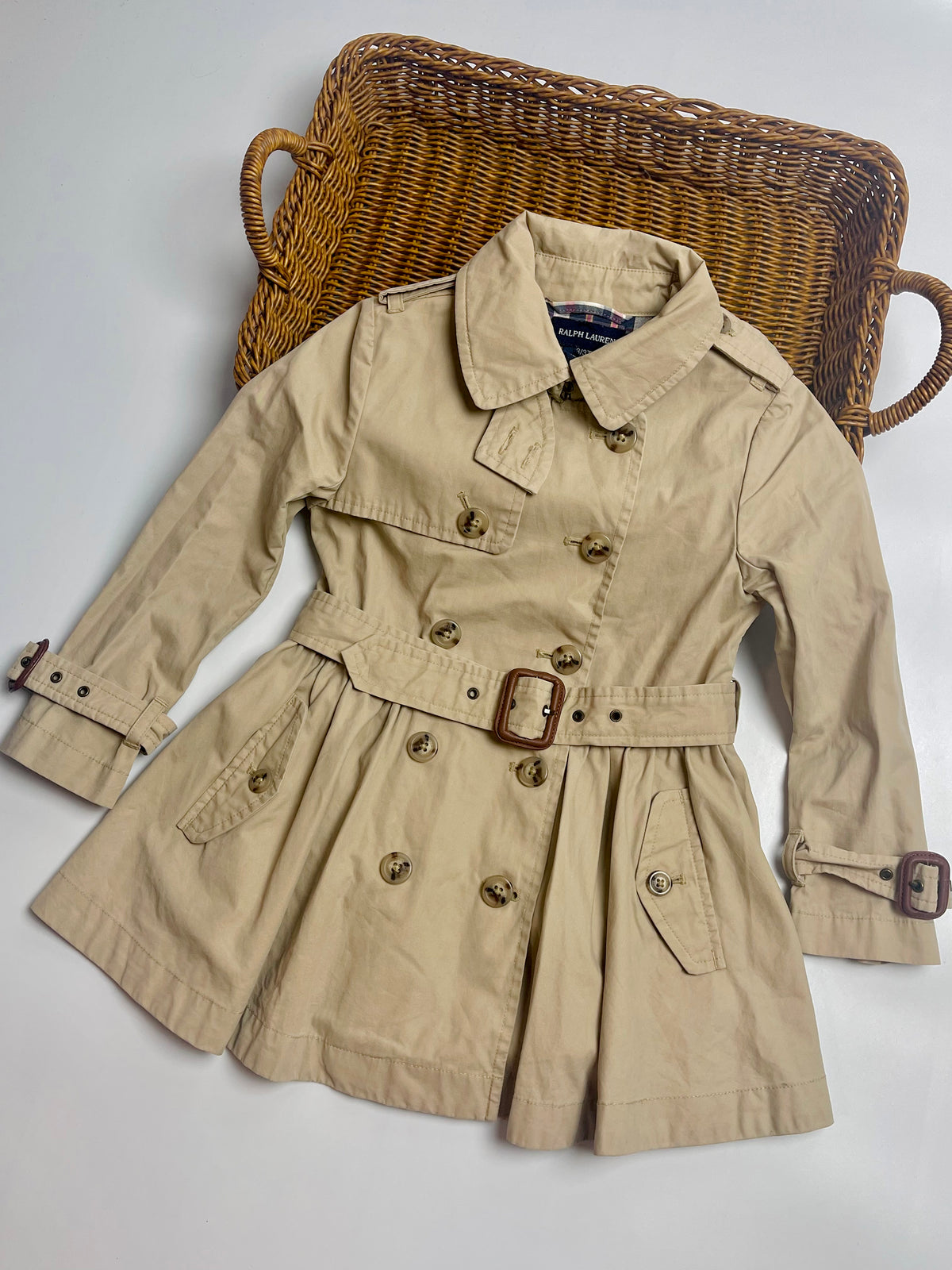 Ralph Lauren Beige Belted Trench Coat