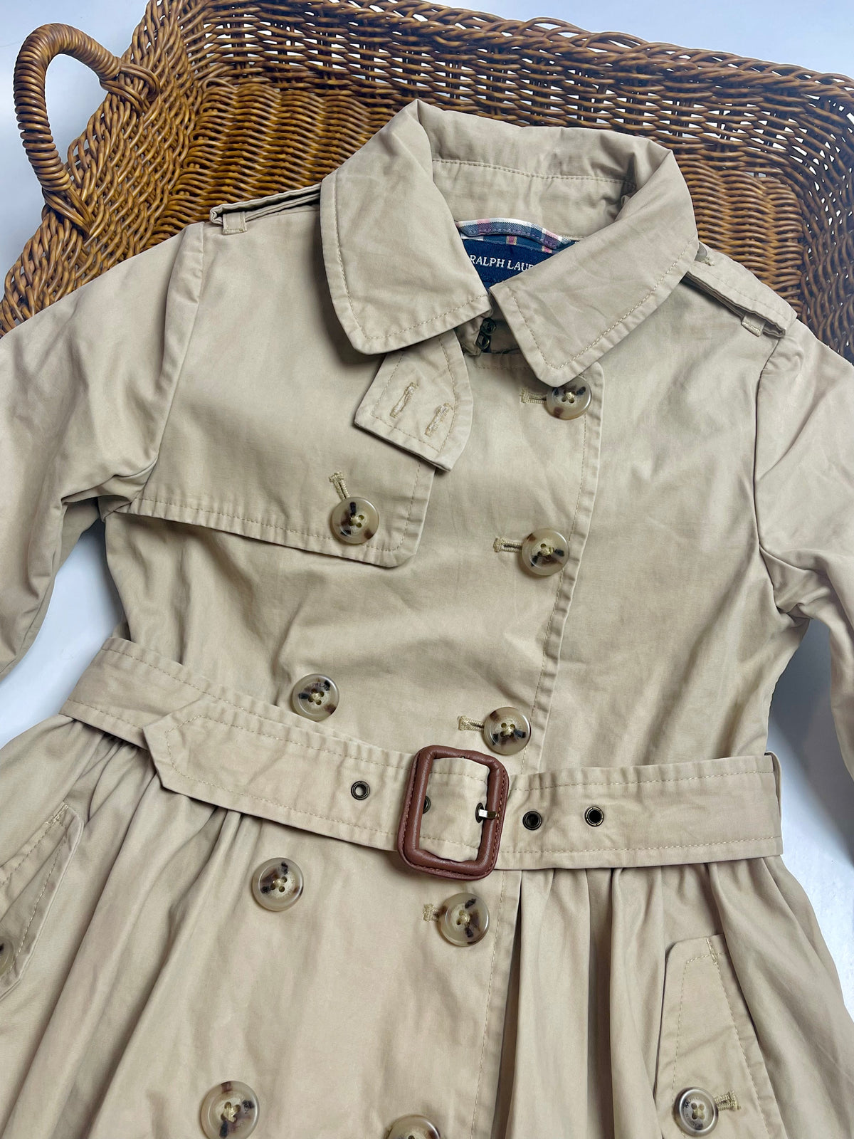 Ralph Lauren Beige Belted Trench Coat
