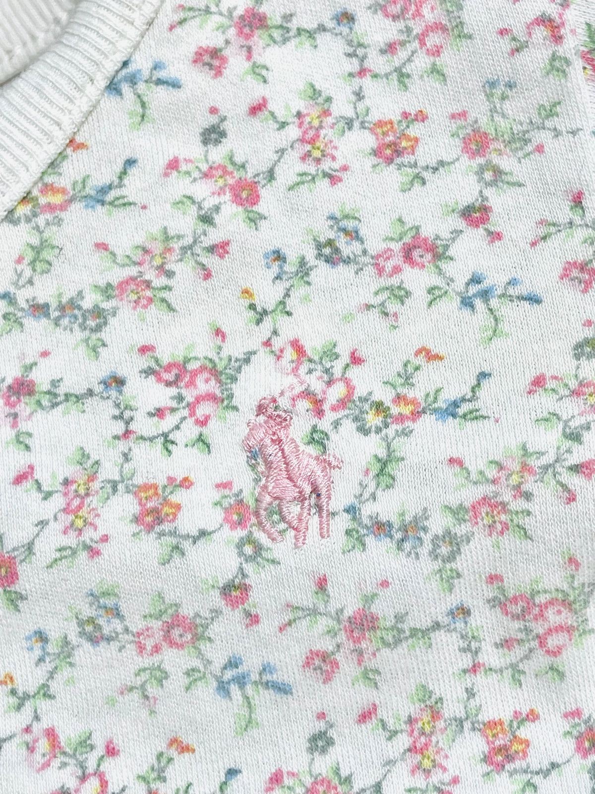 Ralph Lauren Floral Print Footed Baby Romper