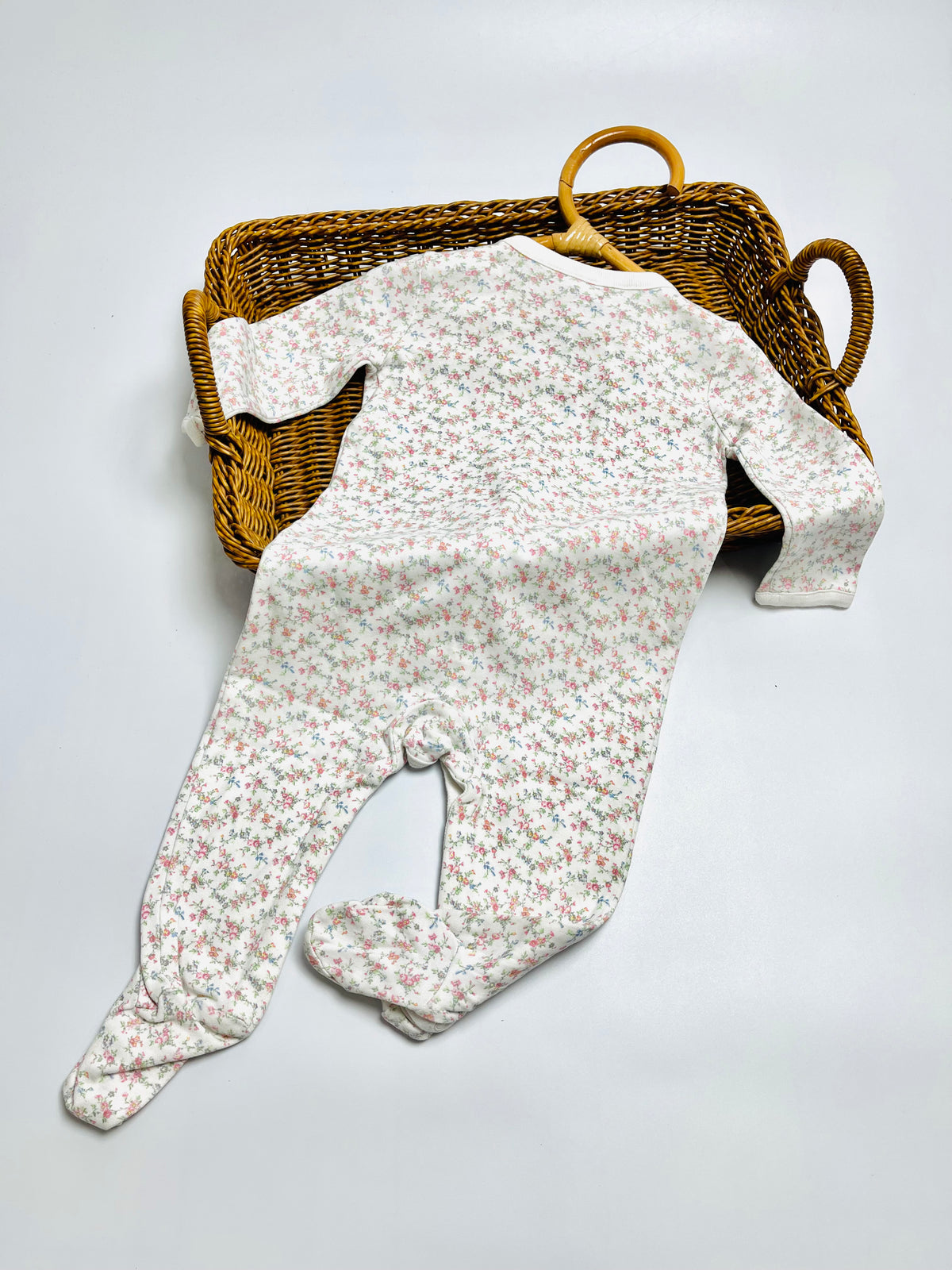 Ralph Lauren Floral Print Footed Baby Romper