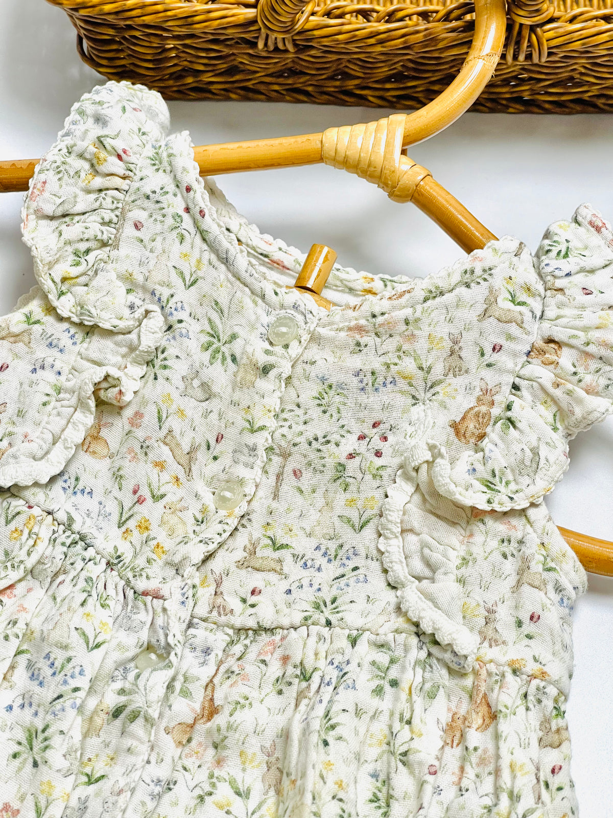 Ralph Lauren Floral Bunny Print Bubble Romper