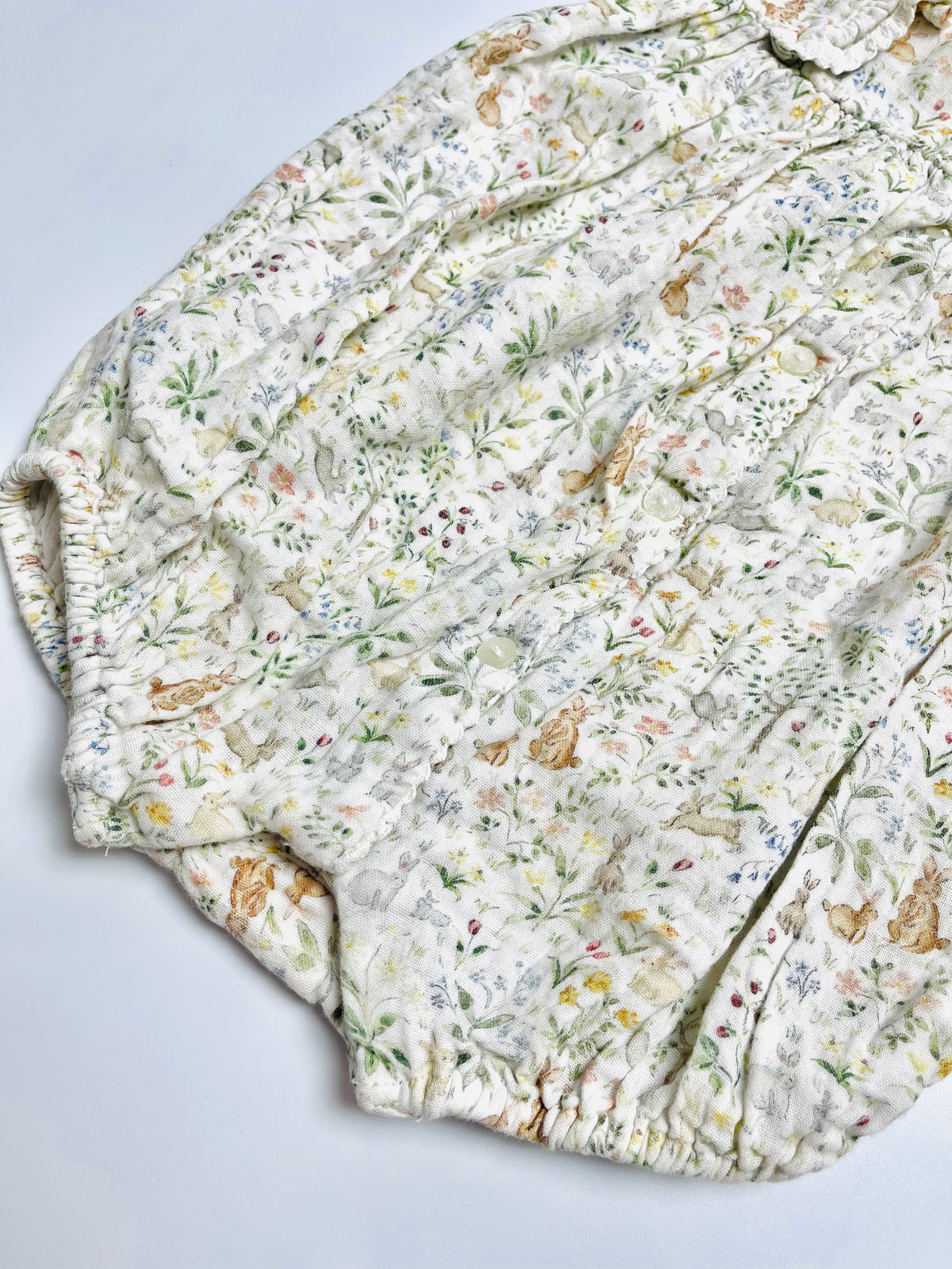 Ralph Lauren Floral Bunny Print Bubble Romper