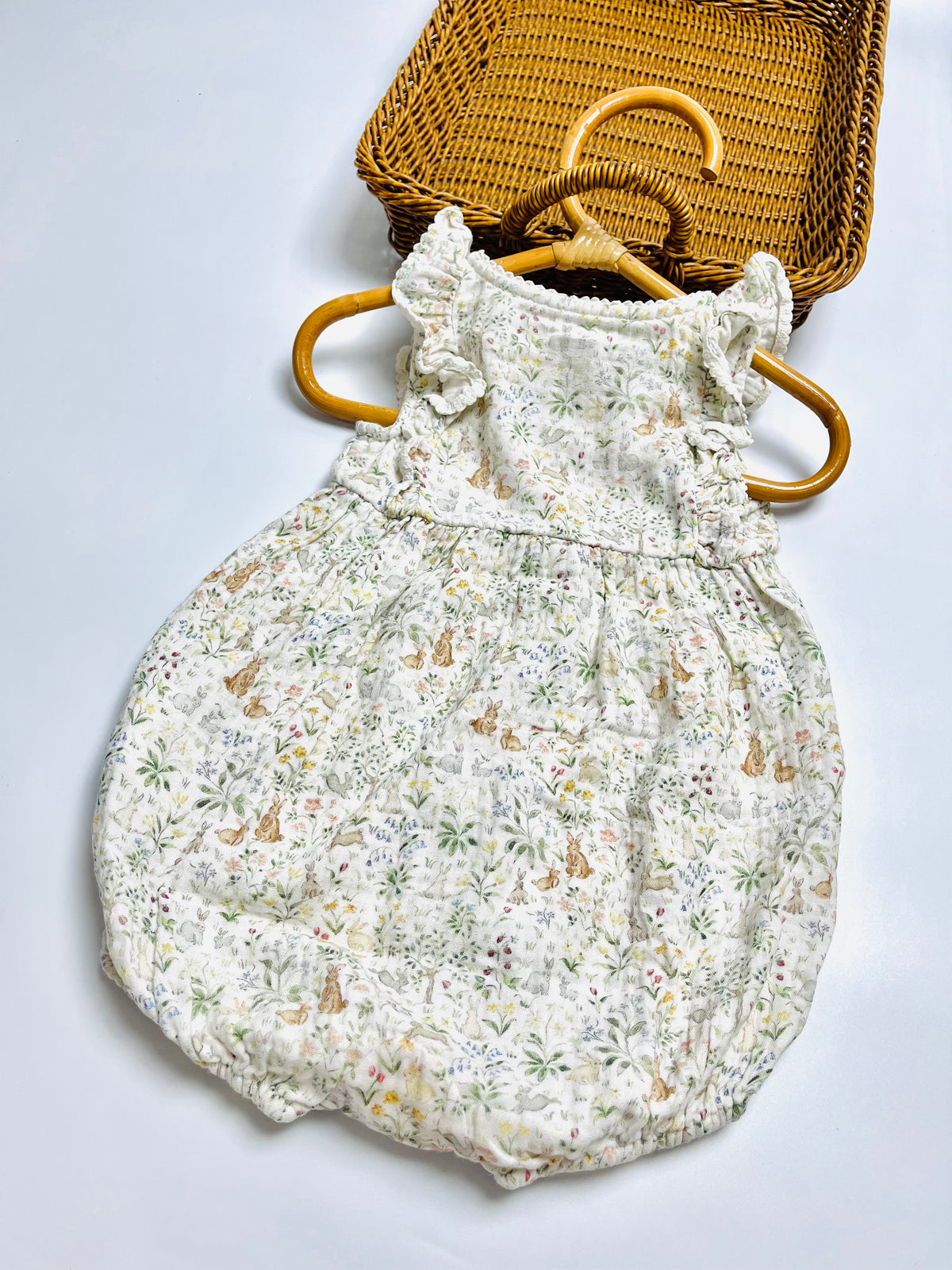 Ralph Lauren Floral Bunny Print Bubble Romper