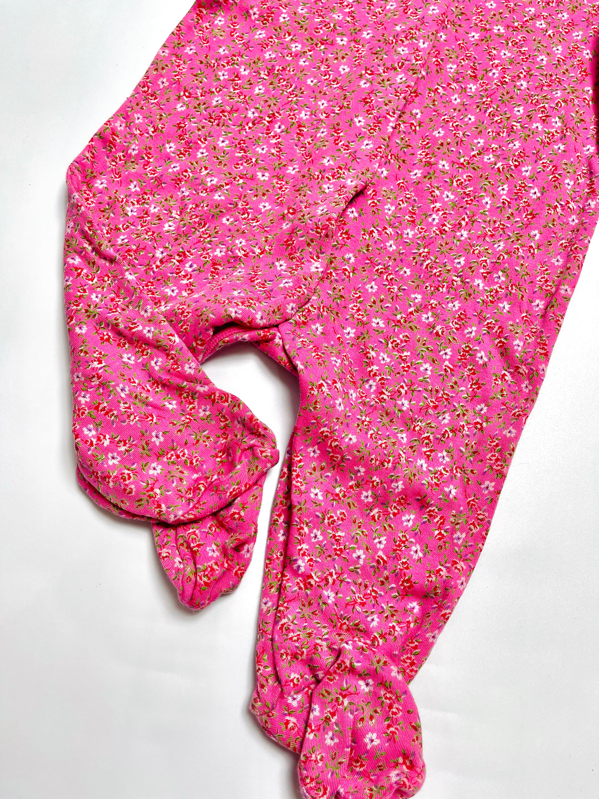 Ralph Lauren Pink Floral Footed Romper