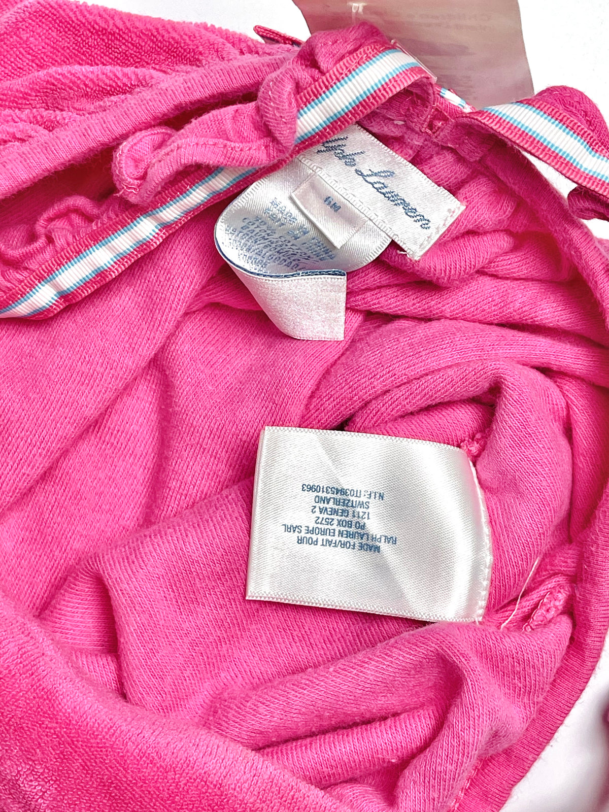 Ralph Lauren Pink Terry Bubble Romper