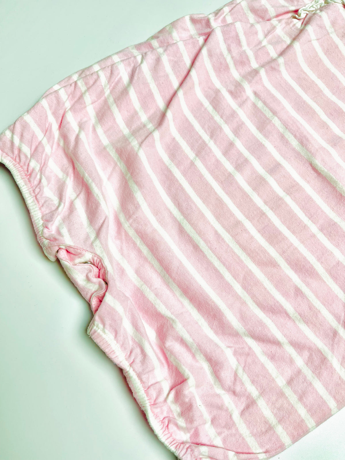 Ralph Lauren Pink & White Striped Bubble Romper