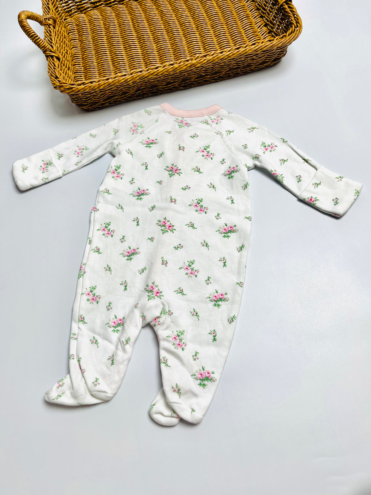Ralph Lauren Floral Print Footed Baby Romper