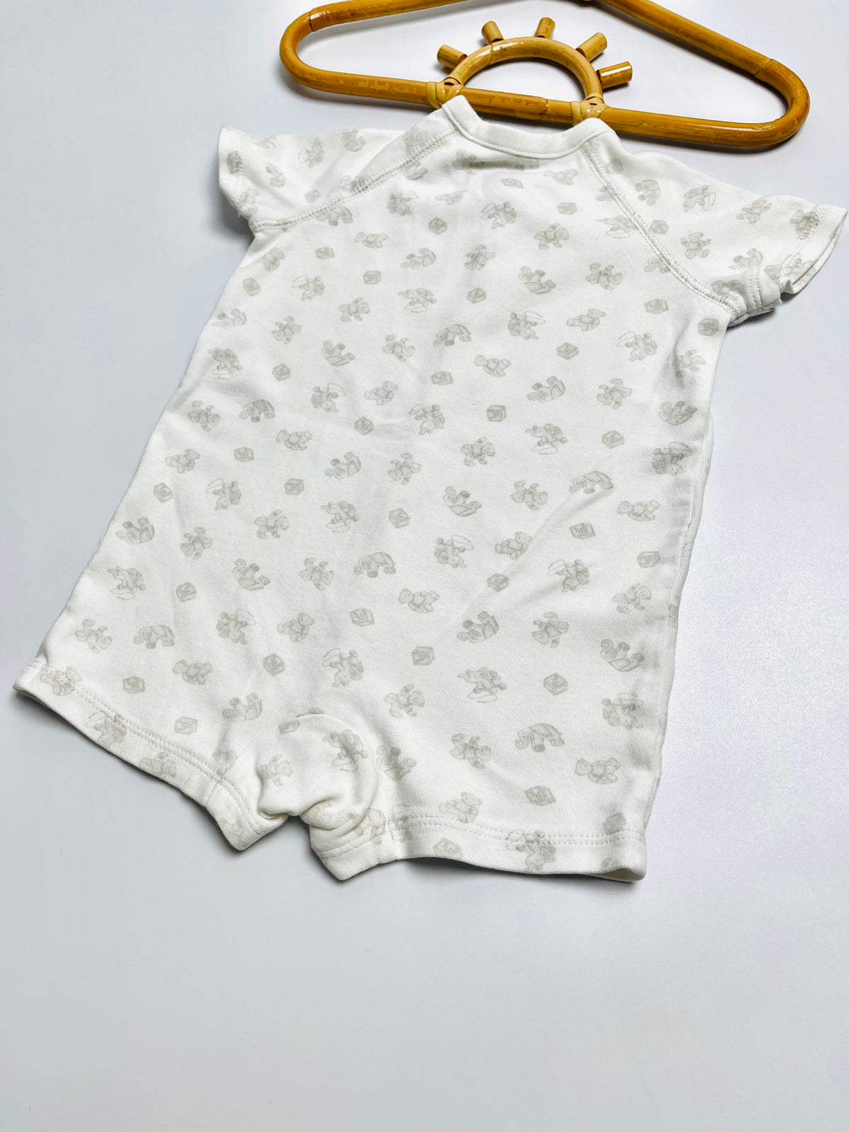 Ralph Lauren Teddy Bear Print Baby Romper