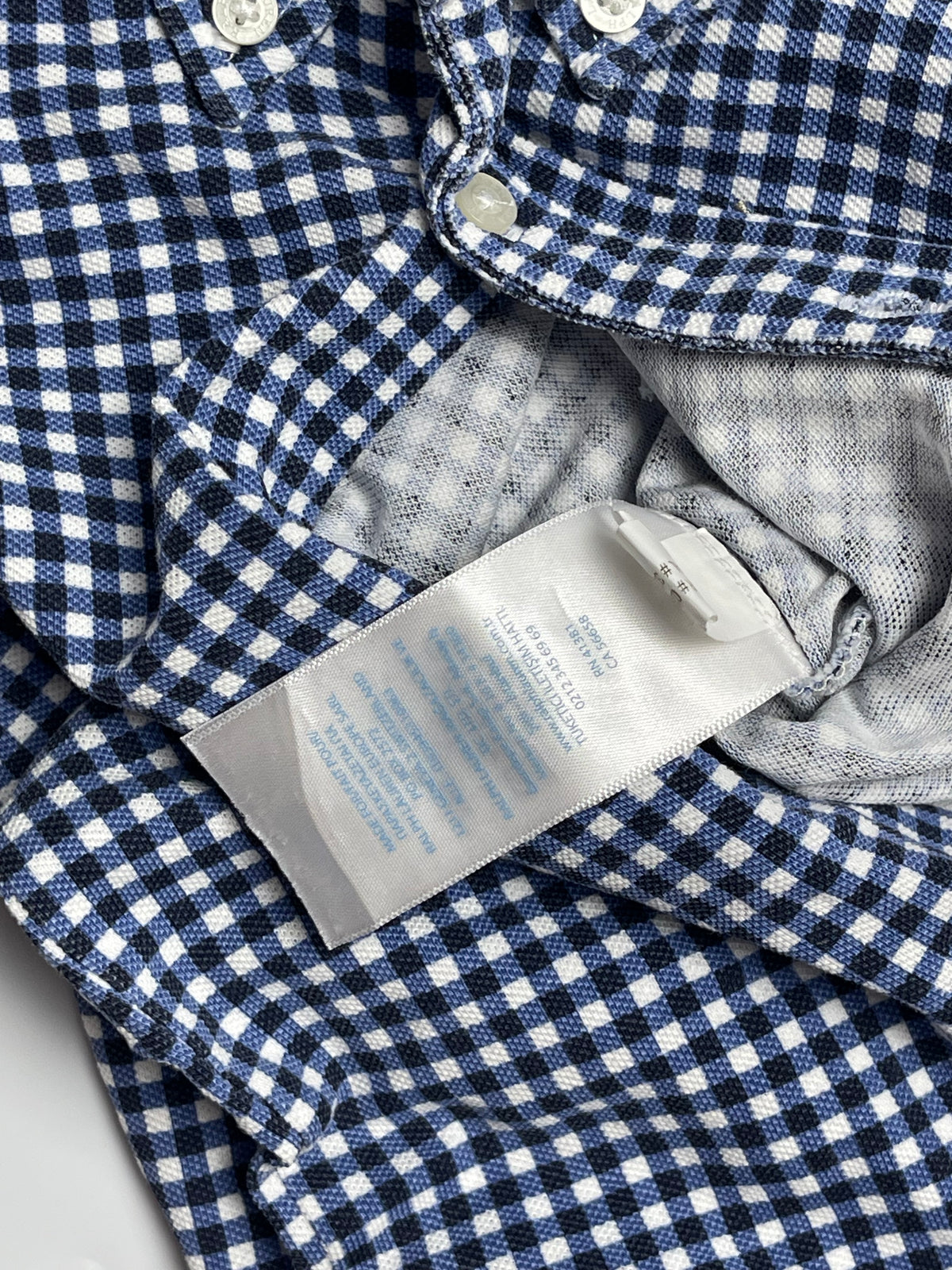 Ralph Lauren Navy Gingham Button-Down Romper