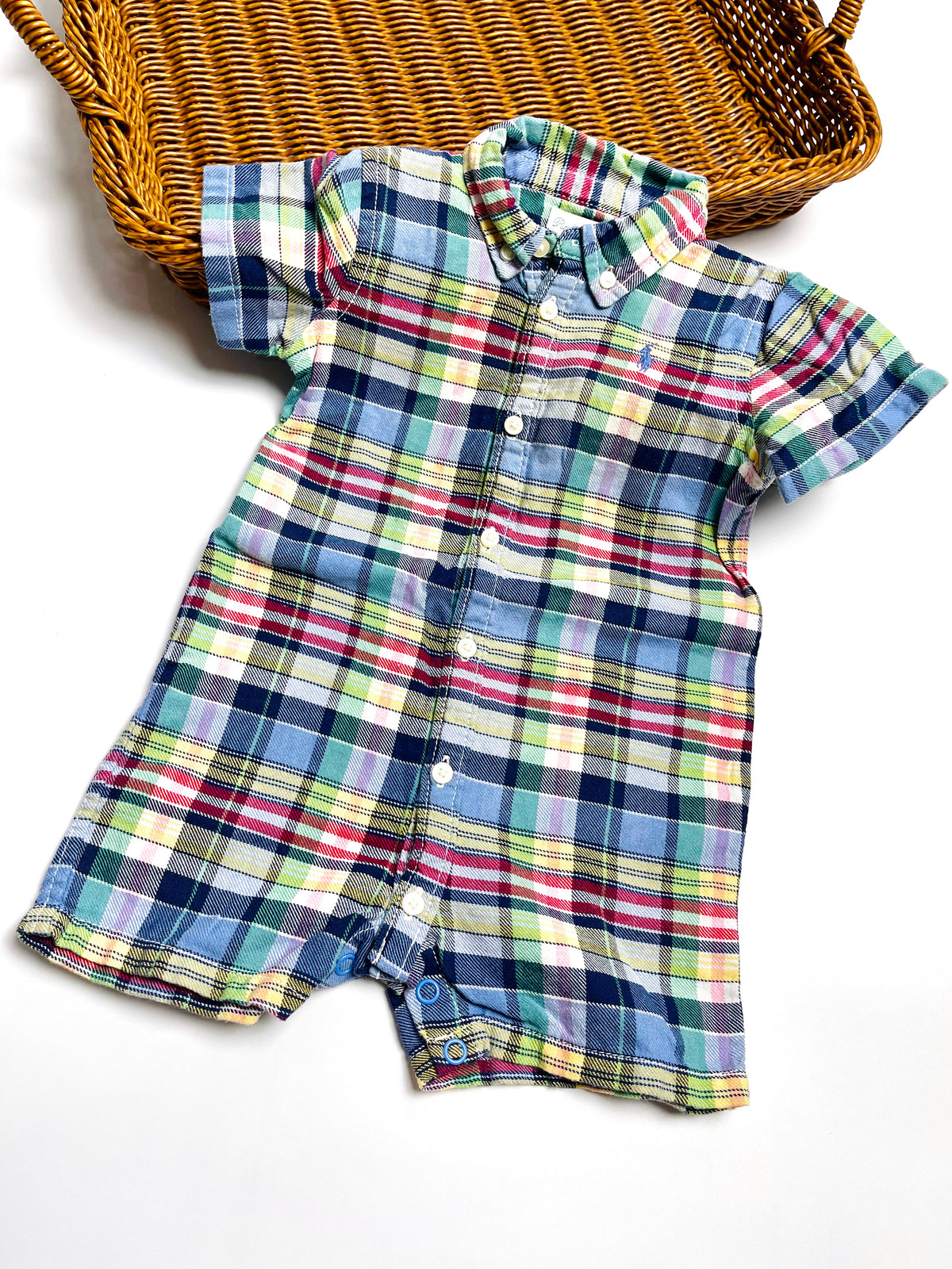 Ralph Lauren Classic Plaid Short Romper
